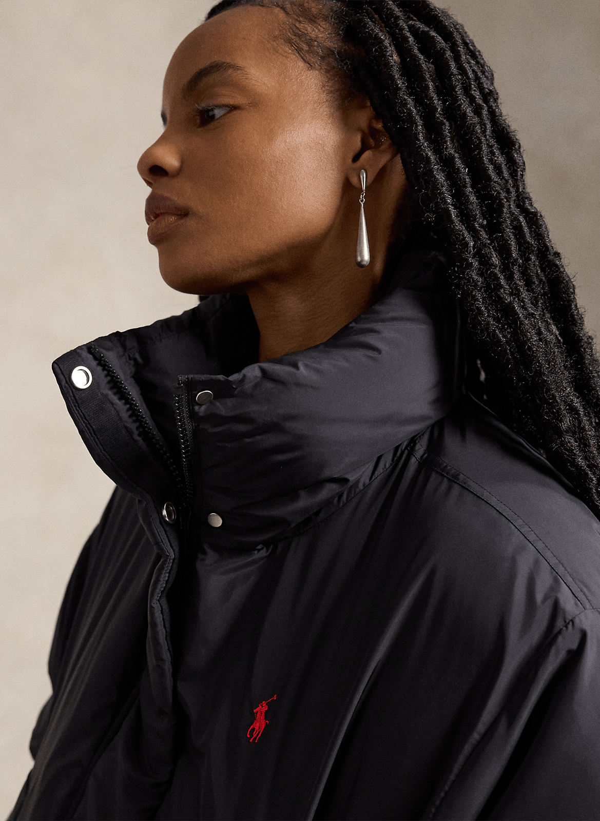 Doudoune courte col montant POLO RALPH LAUREN Noir