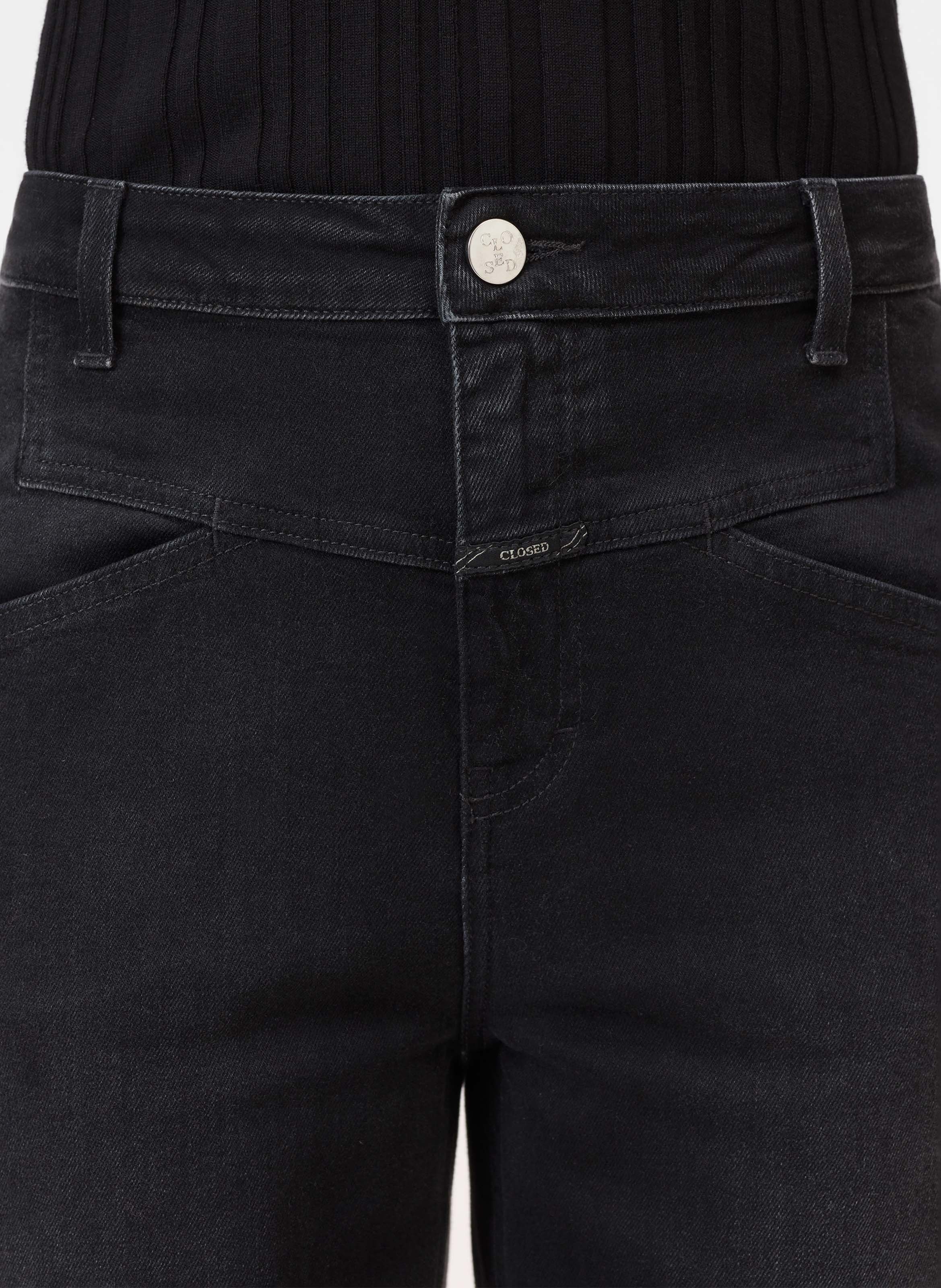 Cotton-blend straight-leg jeans CLOSED Grey