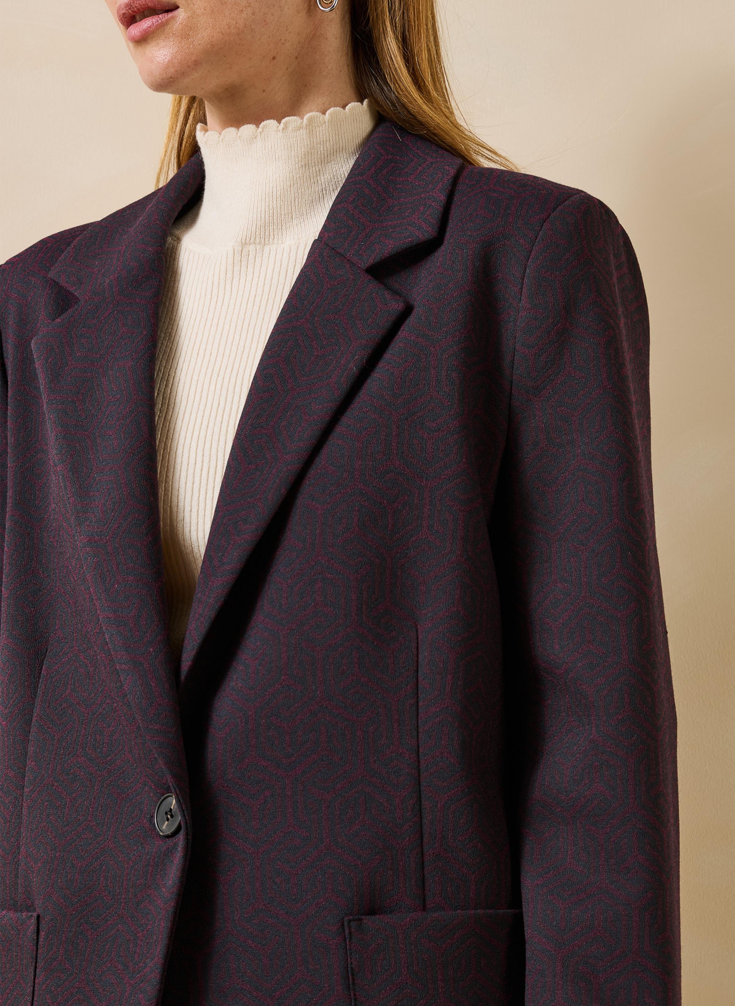 Veste blazer à imrpimé LA FEE MARABOUTEE Multicolore