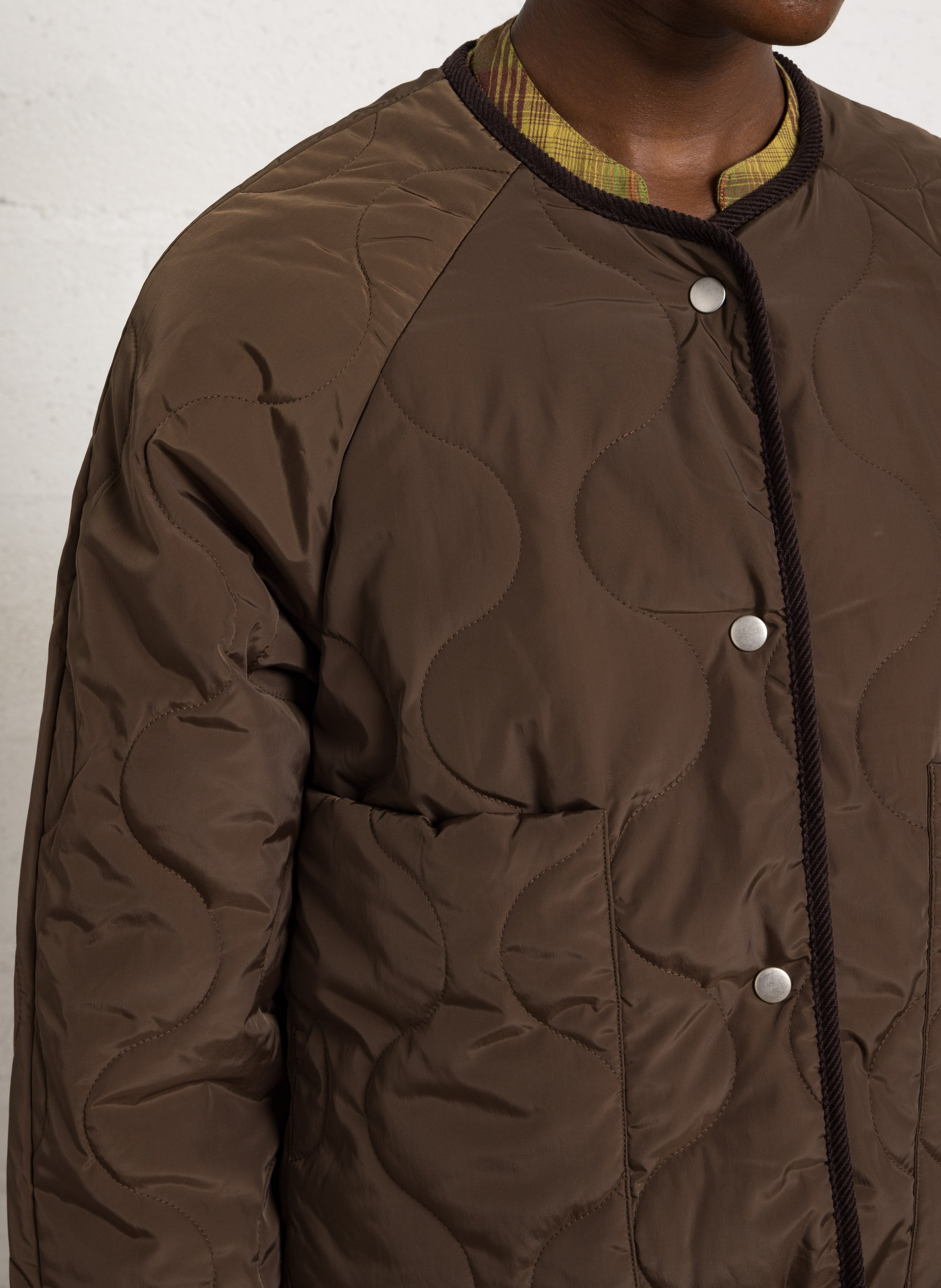 Quilted round neck jacket JC SOPHIE Brown