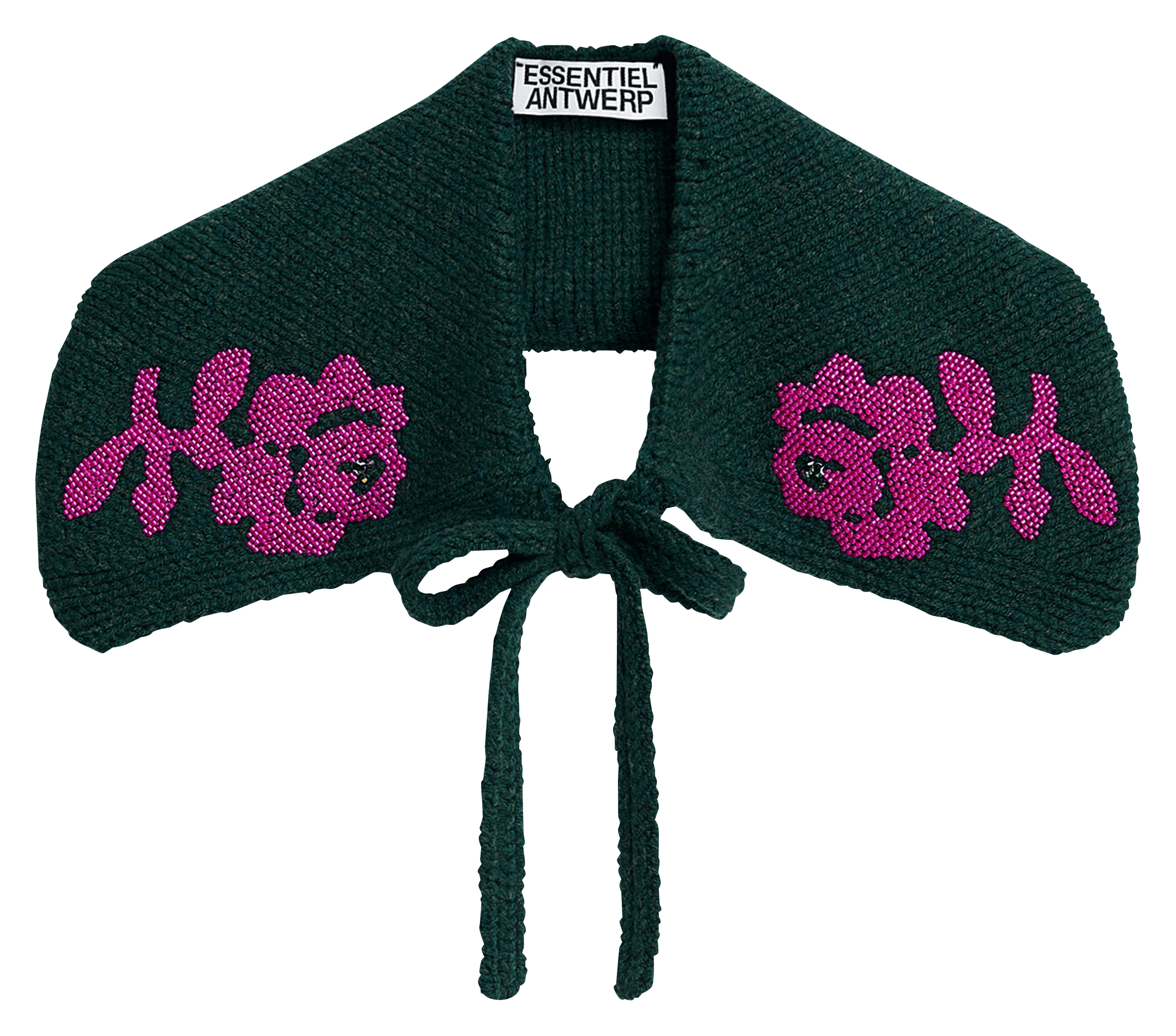 Detachable knotted wool collar ESSENTIEL ANTWERP Green