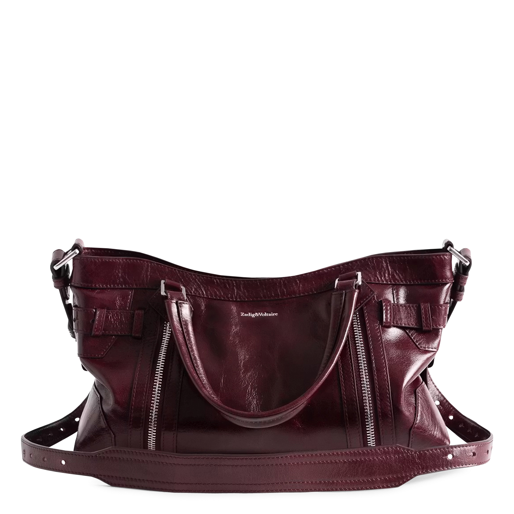Sac bandoulière en cuir ZADIG&VOLTAIRE Violet