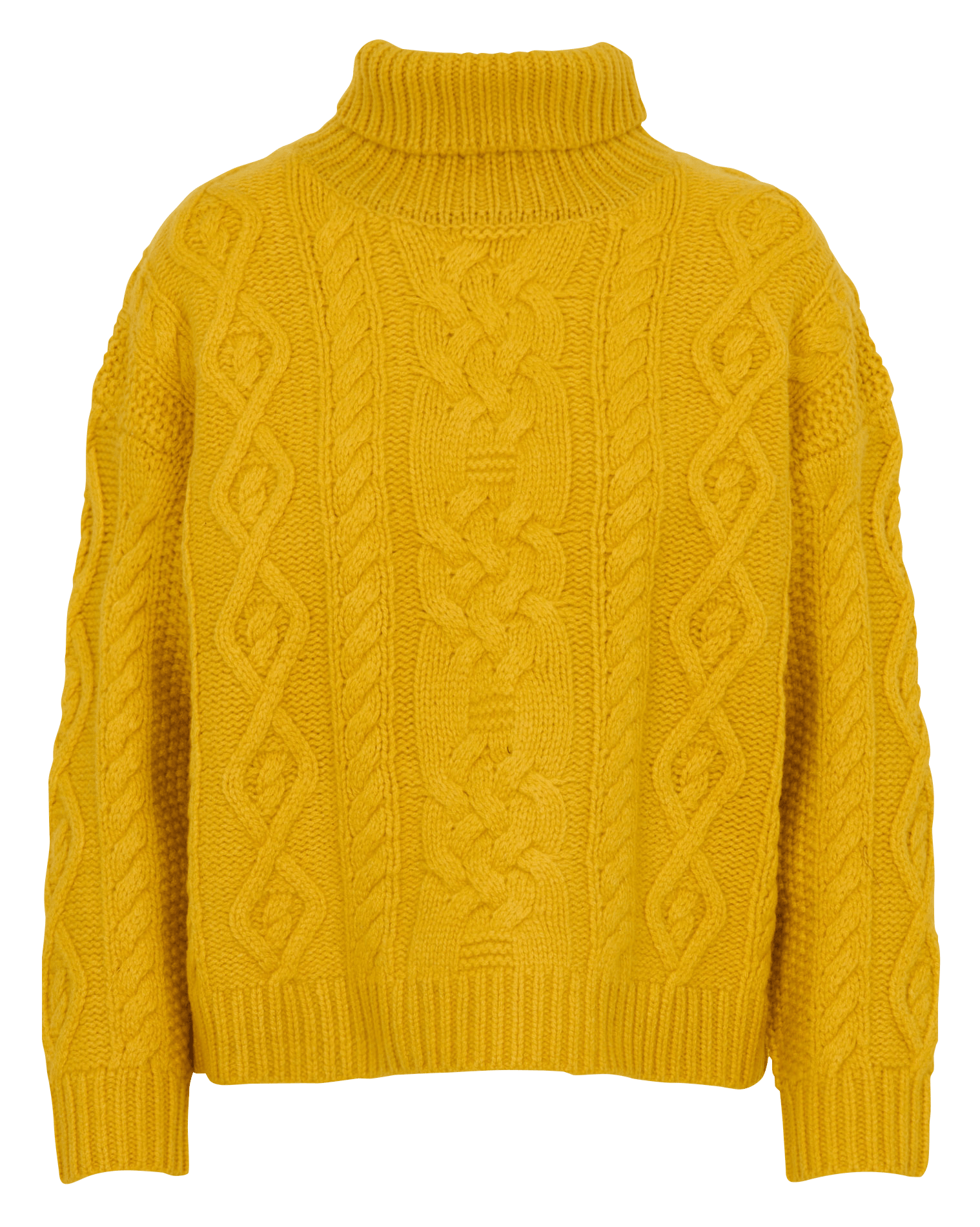Gerader Rollkragenpullover aus Wolle LEON & HARPER Gelb