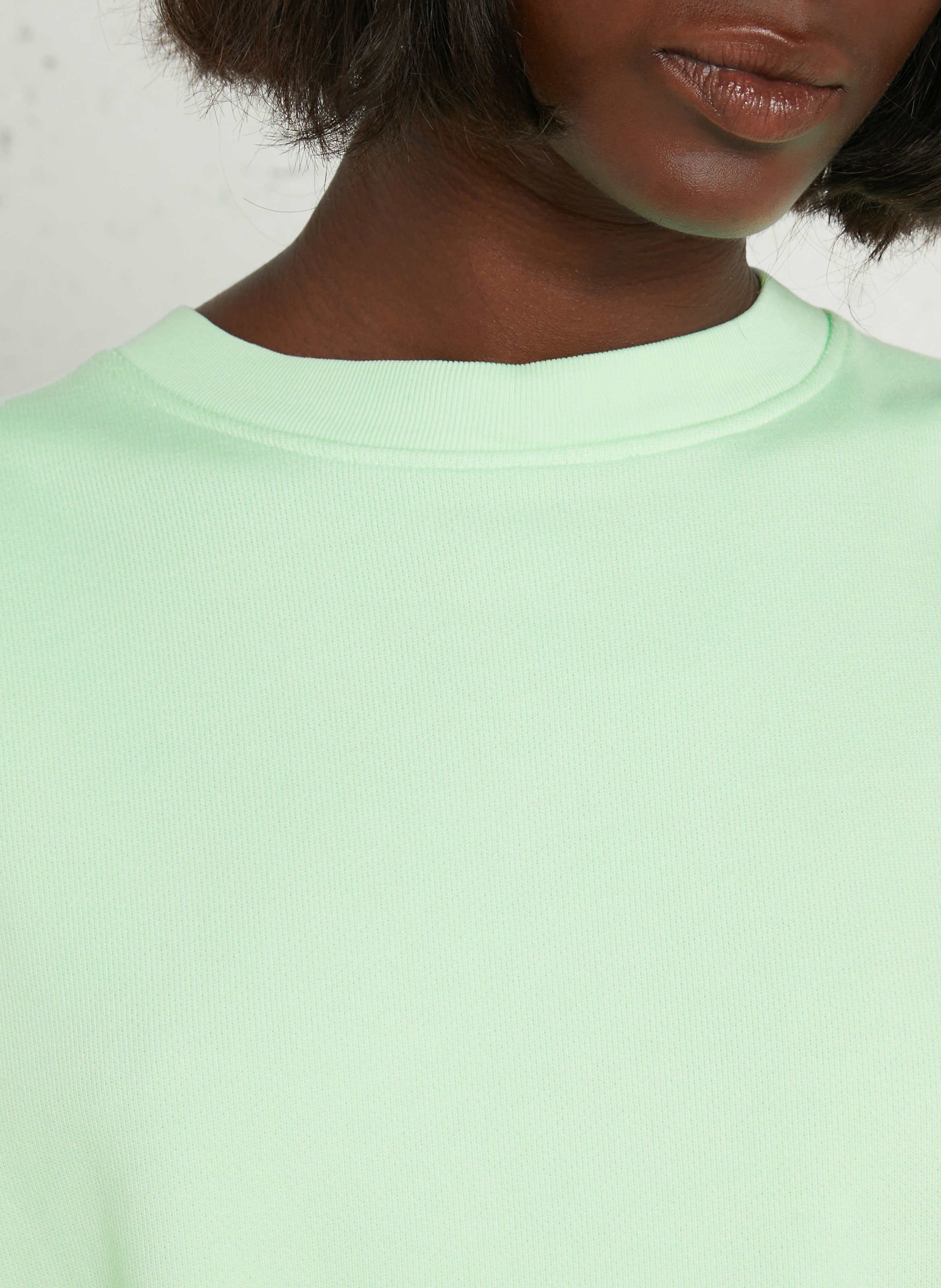 Katoenen sweater met ronde hals BELLEROSE Groen