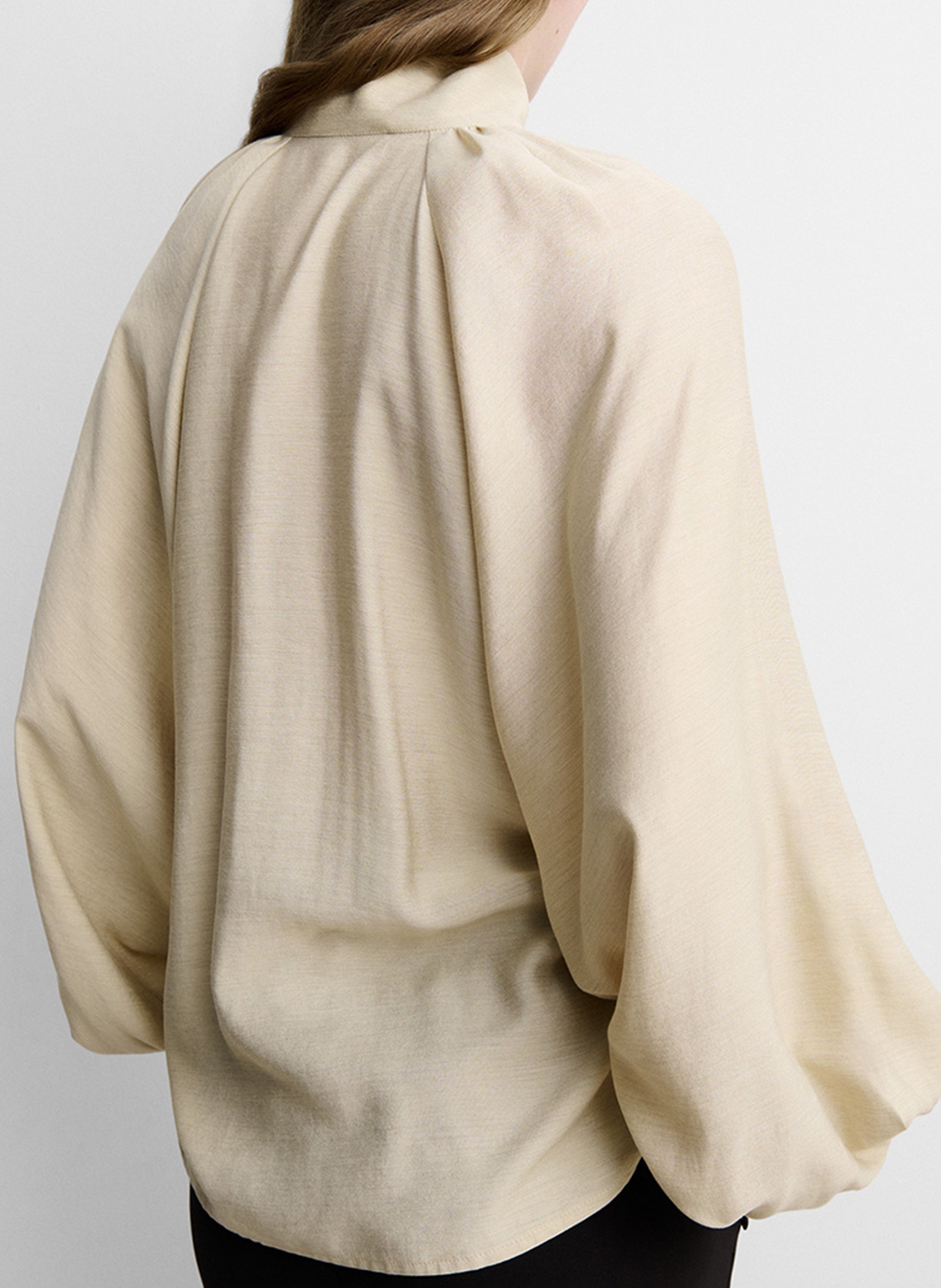 Oversized high-neck shirt SIMORRA Beige
