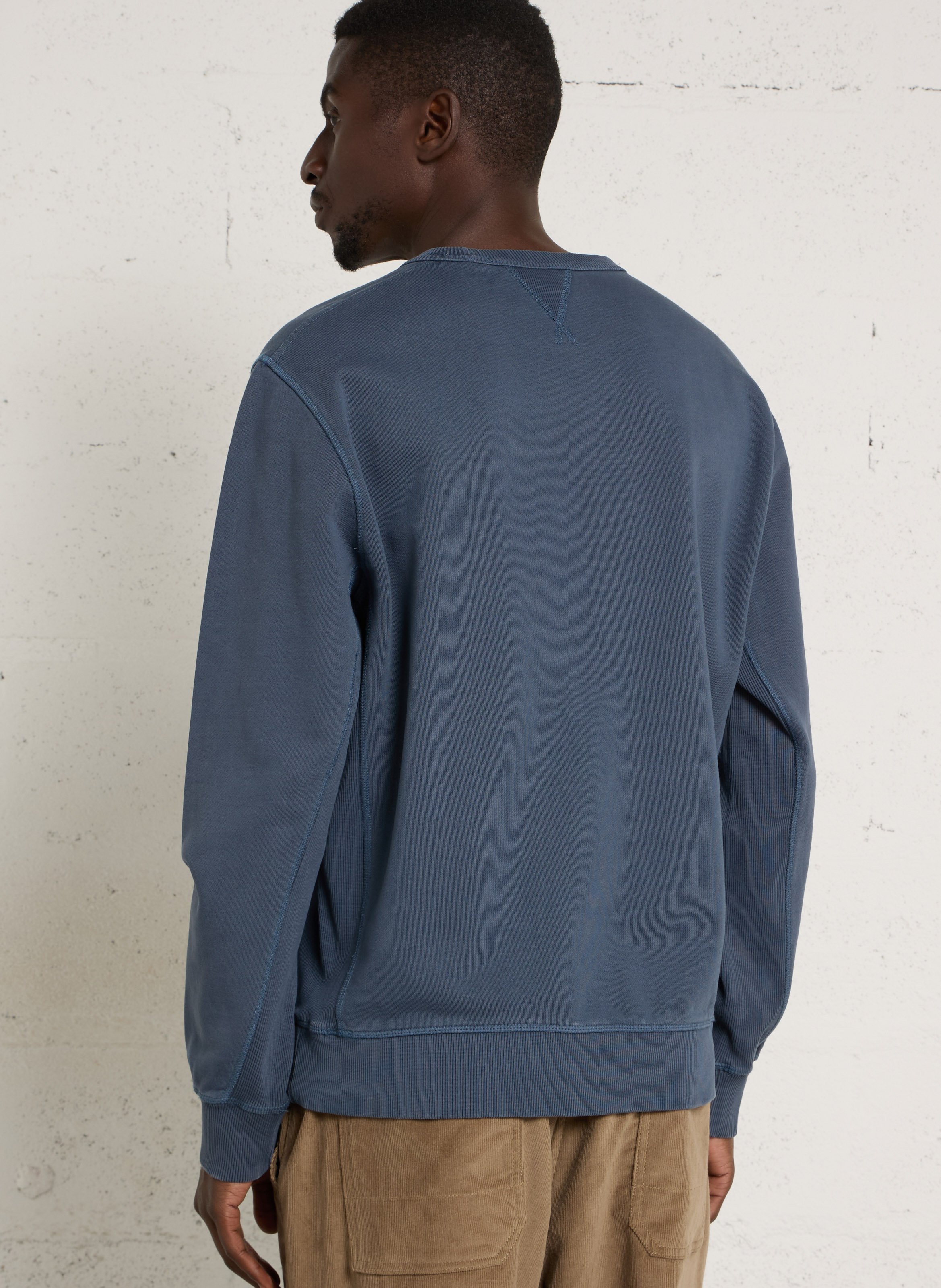 Sweat droit col rond uni PEPE JEANS Bleu