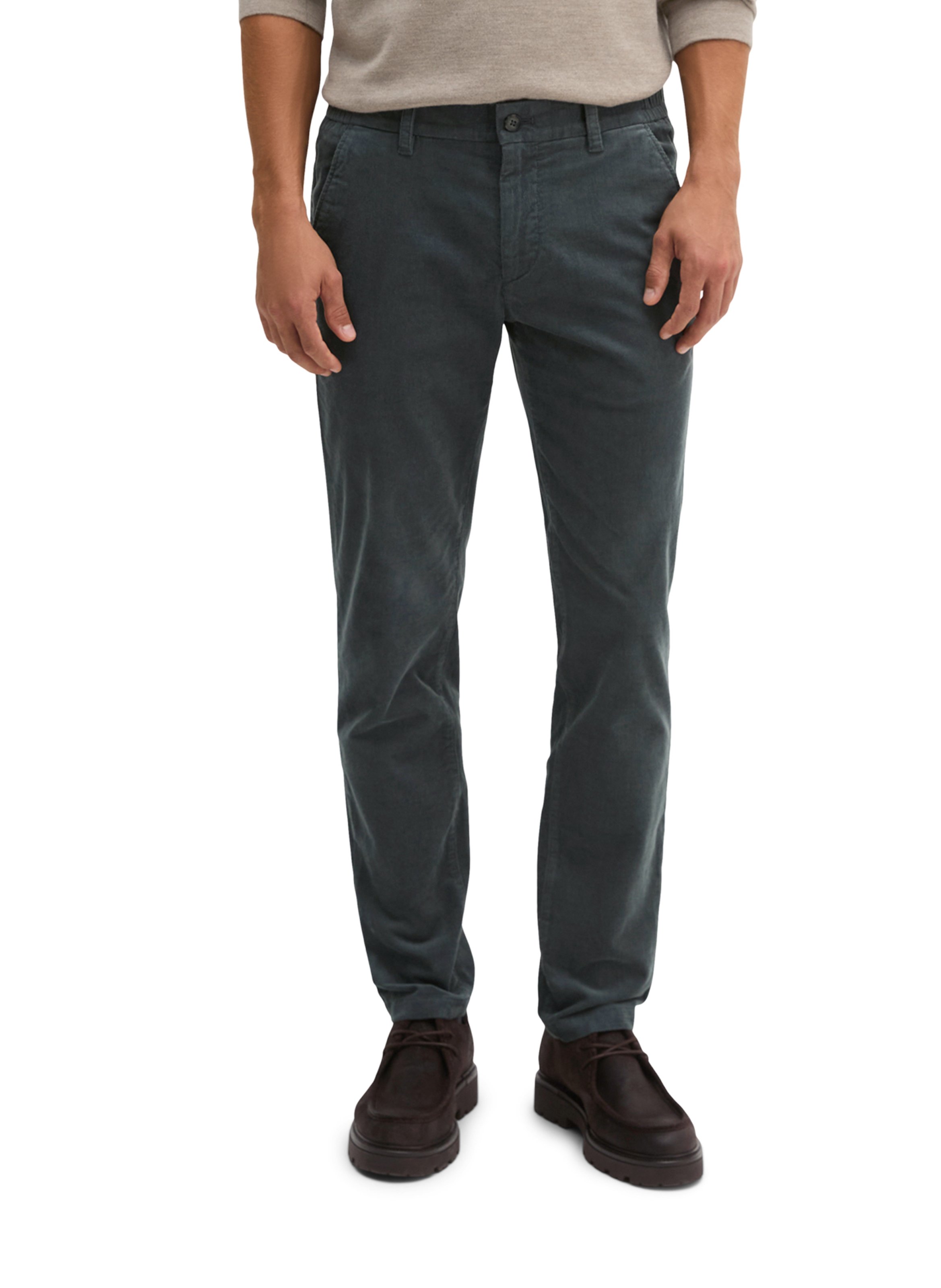 Hose mit geradem Bein aus Baumwollmischung MARC O'POLO Grau