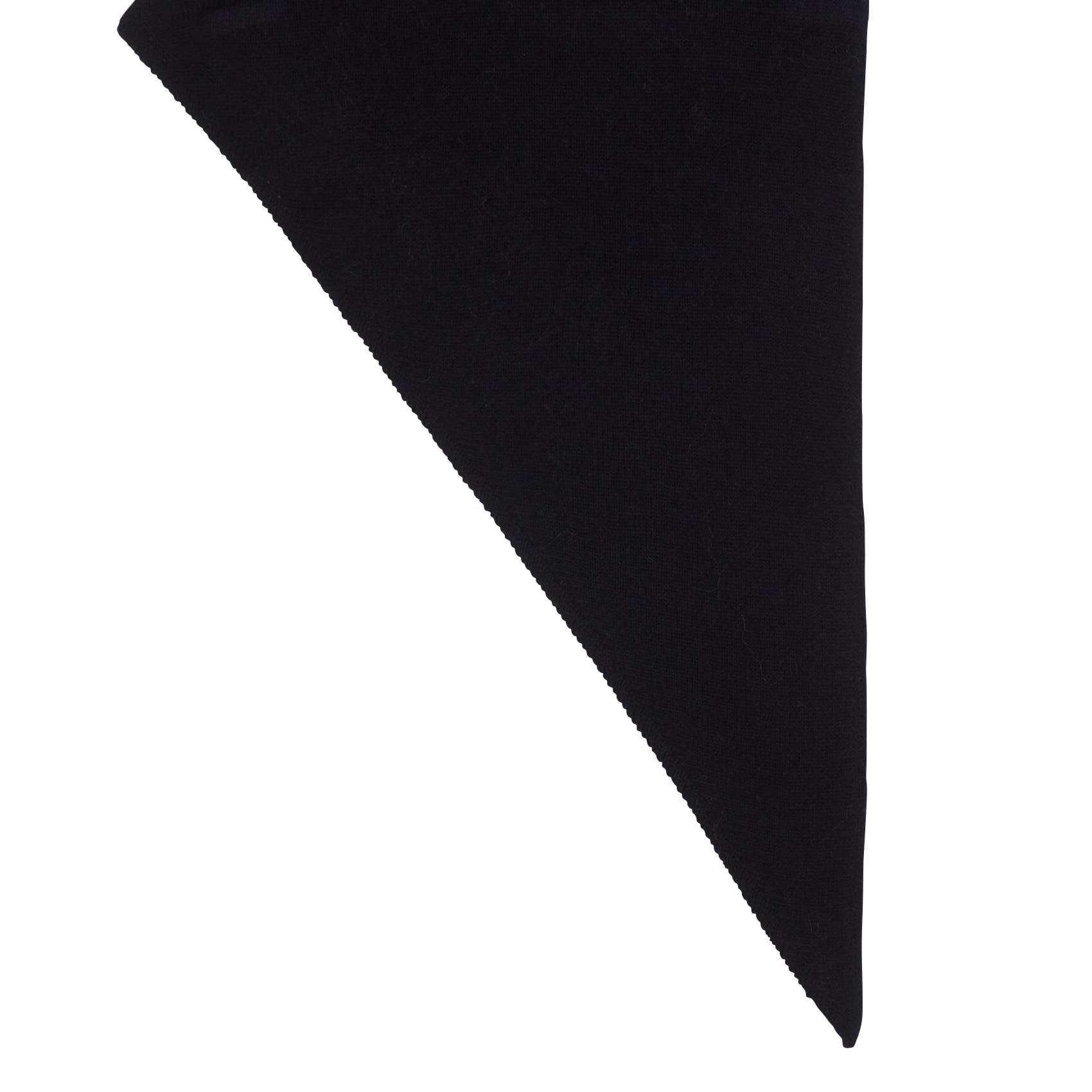 Écharpe triangle unie en laine mérinos ZAPA Bleu