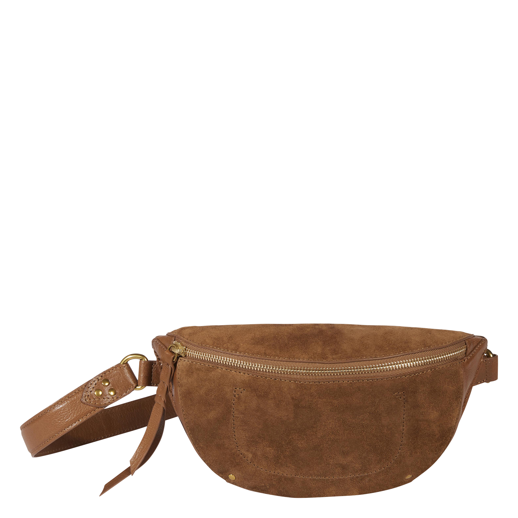 Metallic leather waist bag JEROME DREYFUSS Brown