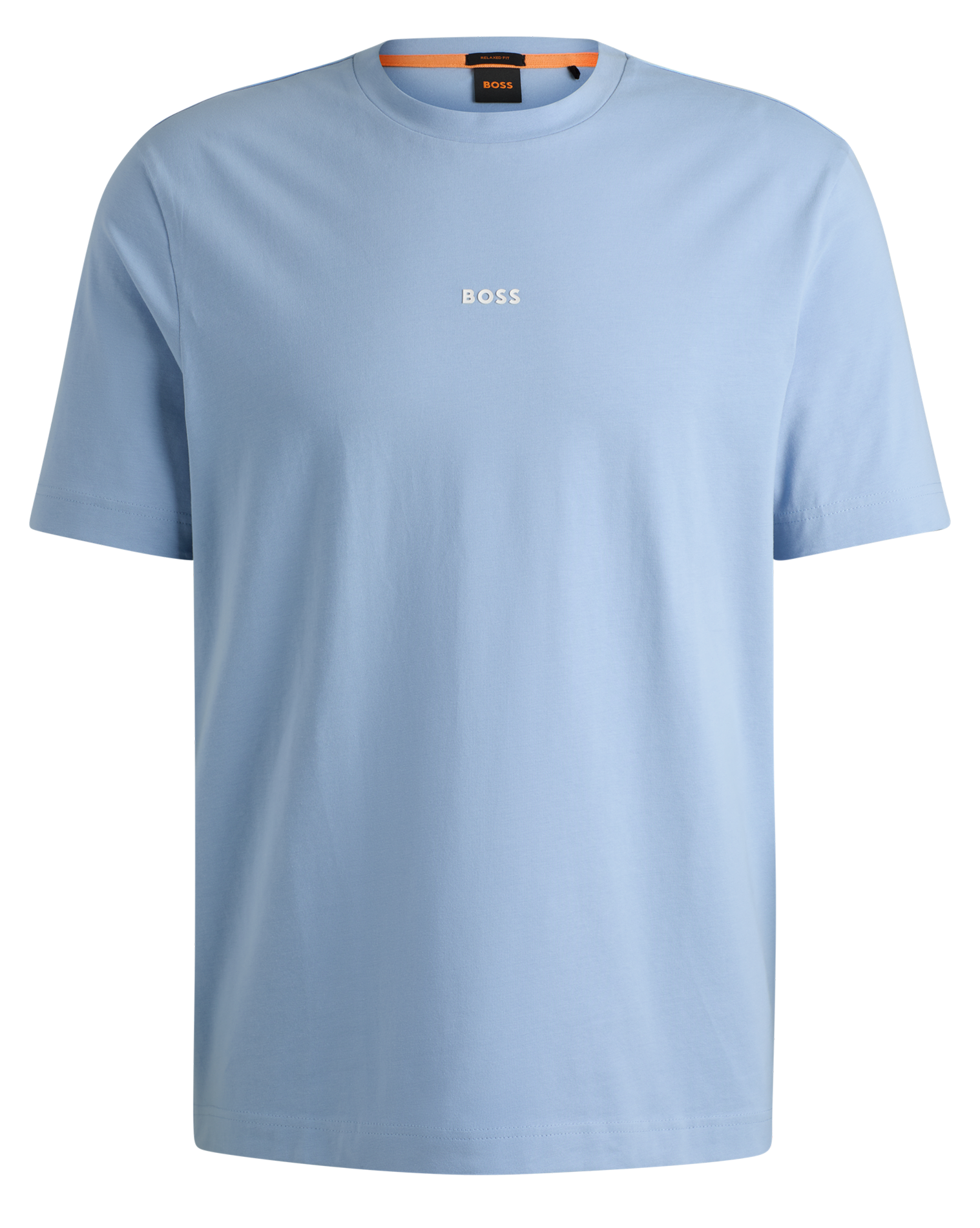 Round neck T-shirt with screen-printed design in blended cotton BOSS Blue