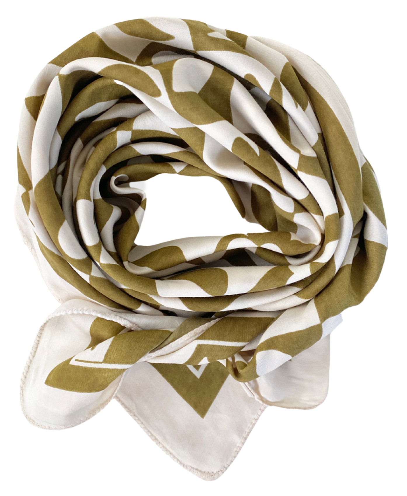 Foulard carré à motifs  APACHES COLLECTIONS Vert