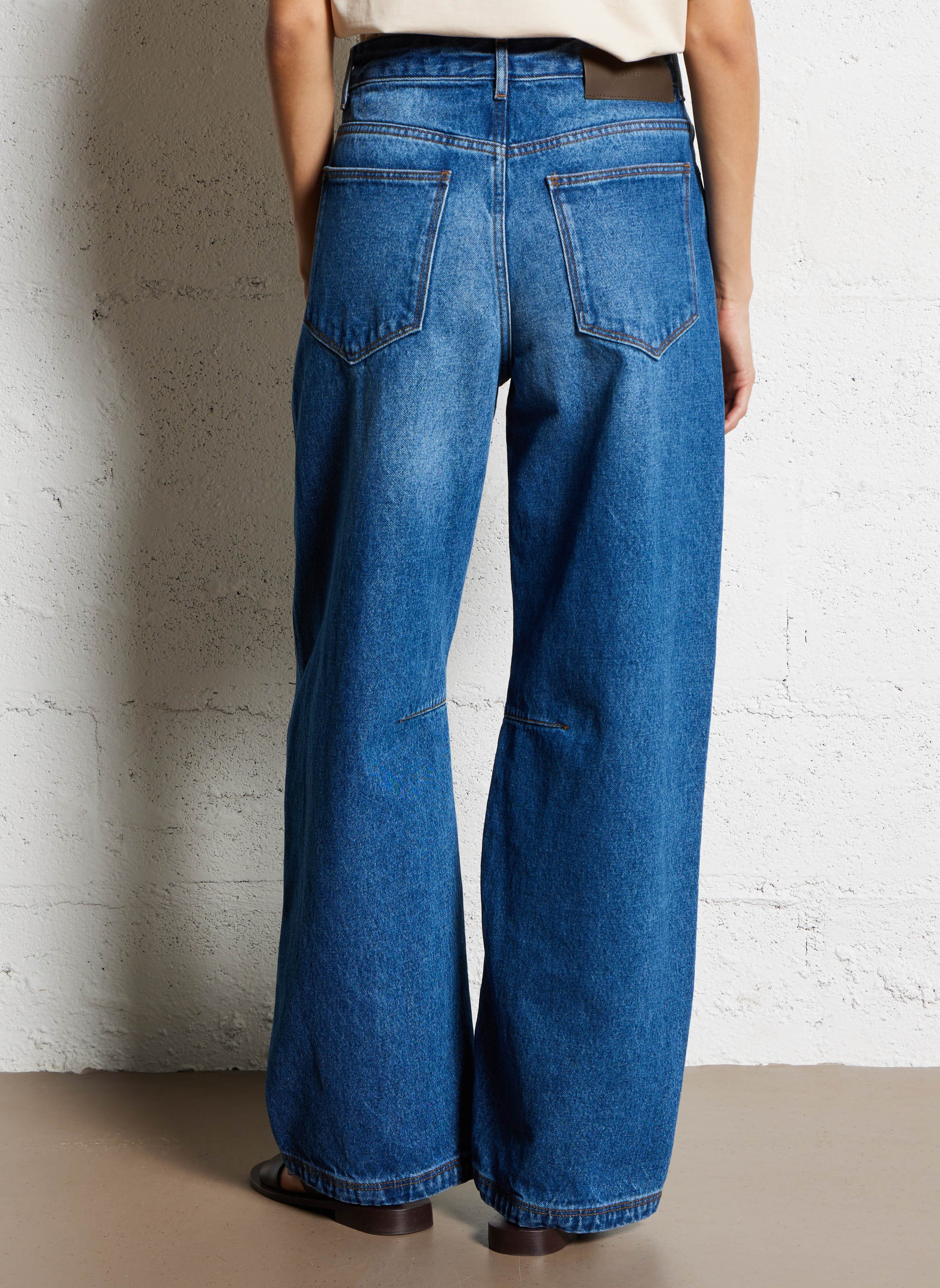 Wide leg cotton jeans SOEUR Blue