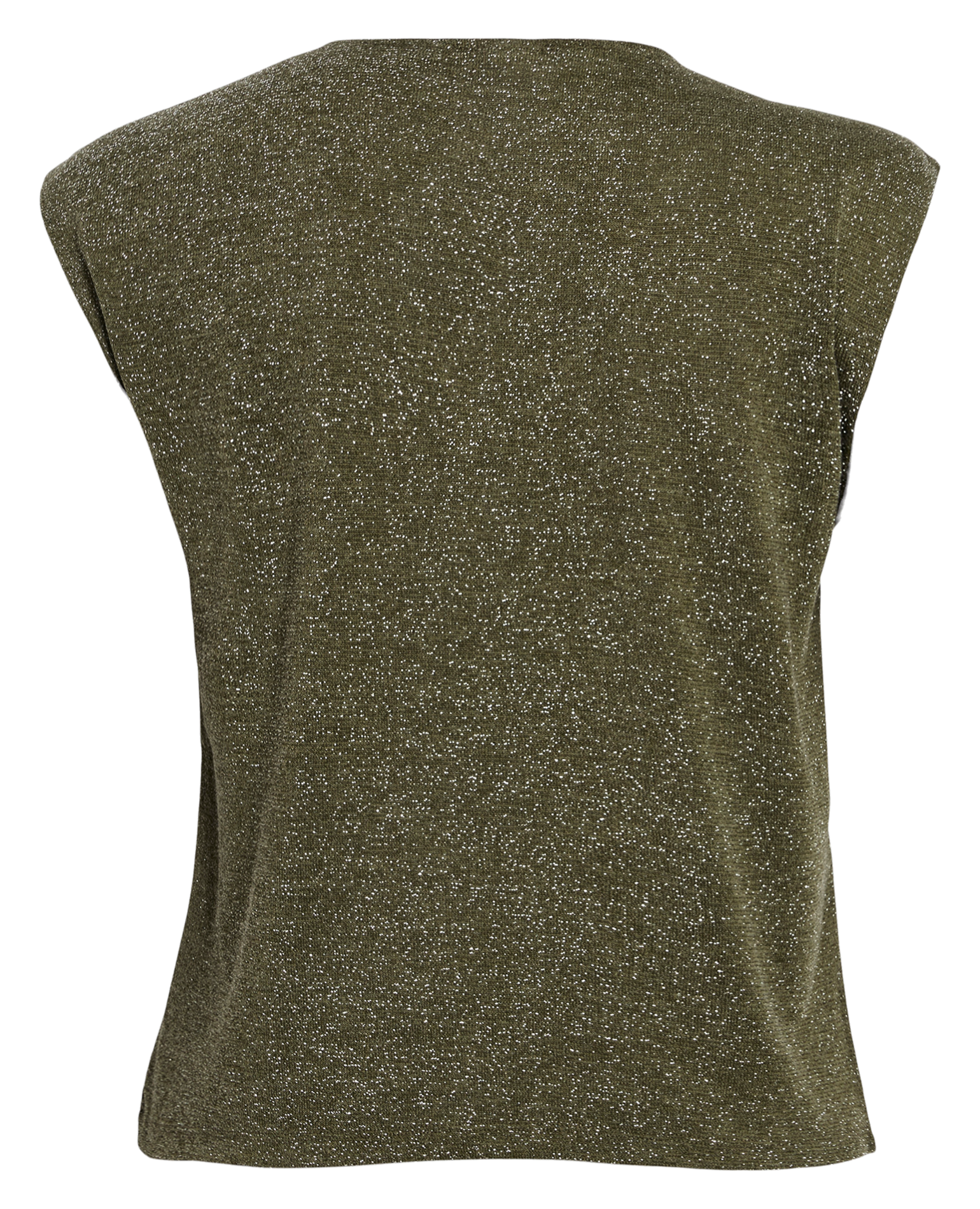 Canottiera senza maniche con paillettes Verde