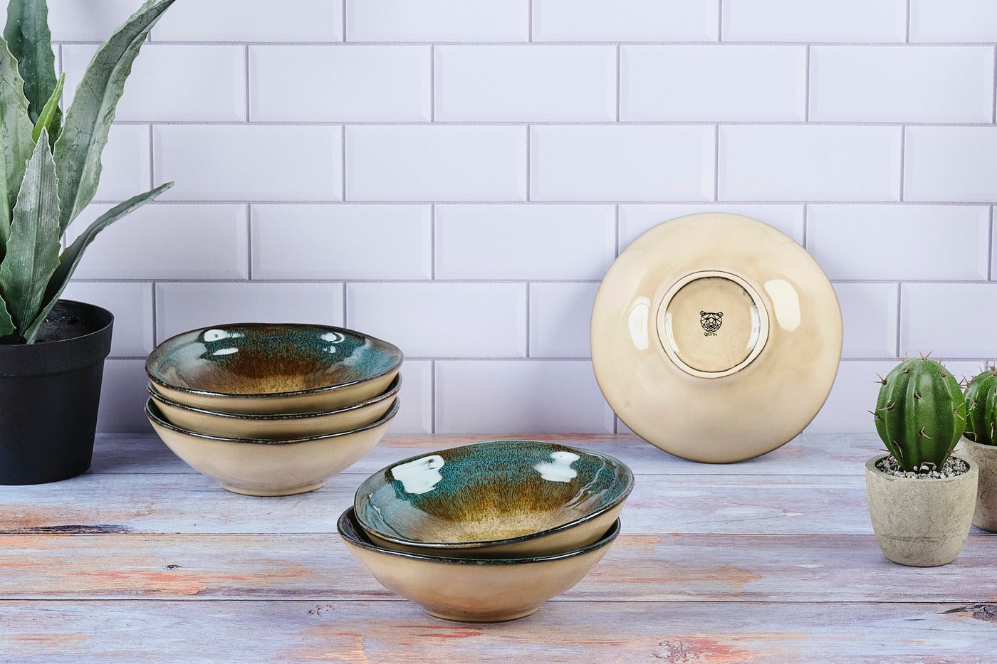 Bowl island ø15cm - 6 pieces - land and sea BJORN Brown