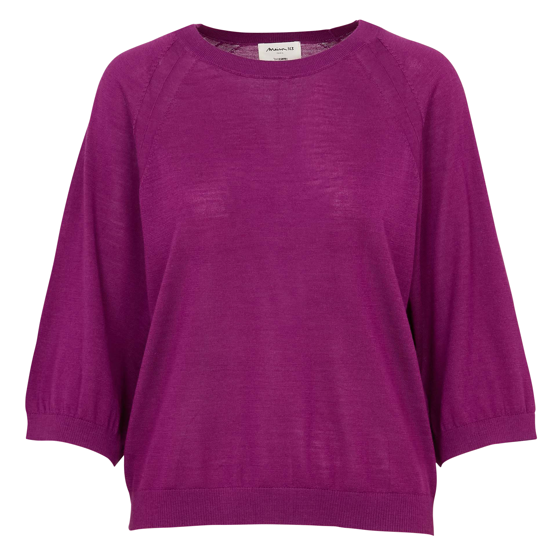 Pull droit en laine mélangée MAISON 123 Violet