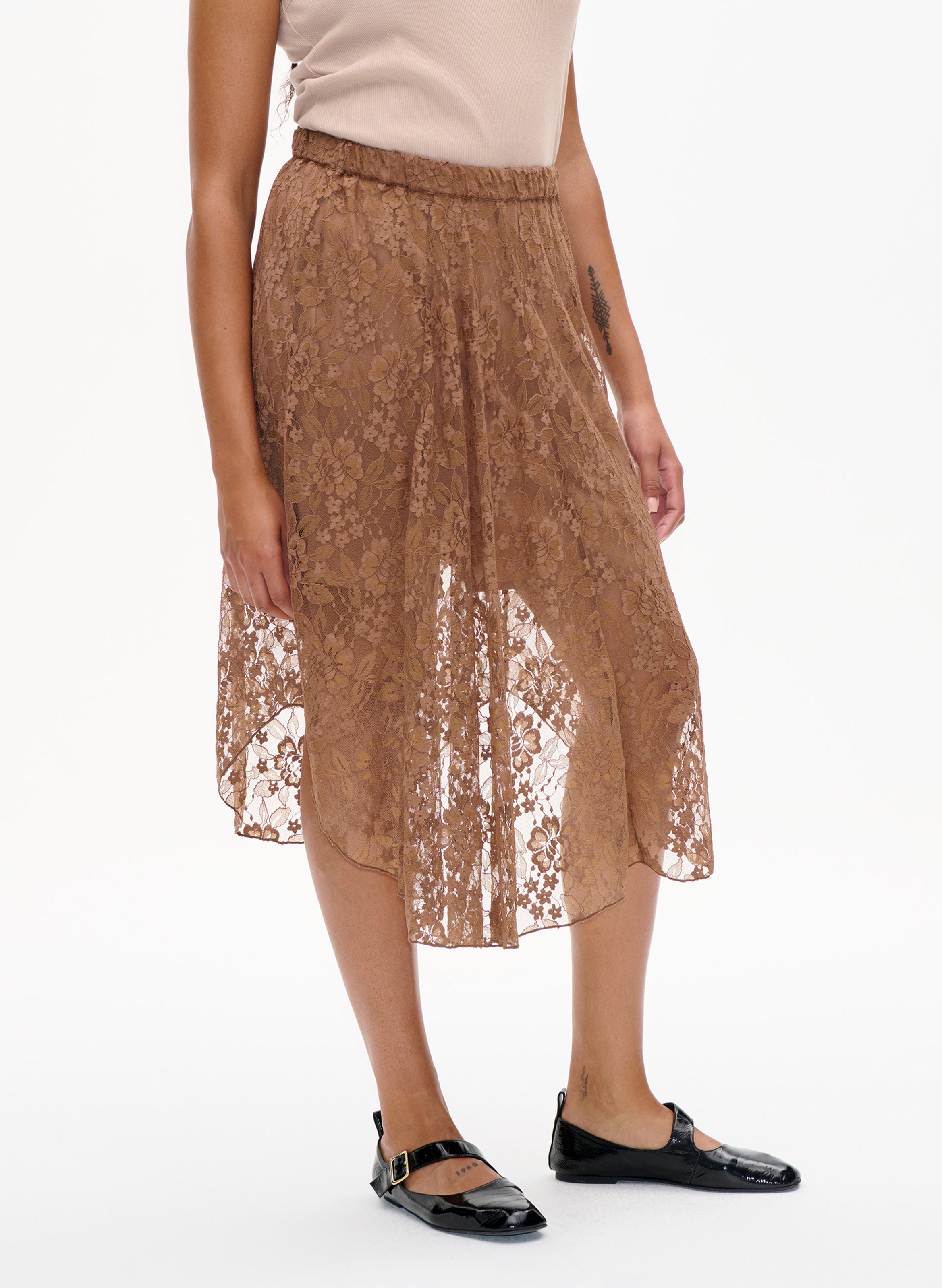 Straight lace skirt  BAUM UND PFERDGARTEN Brown
