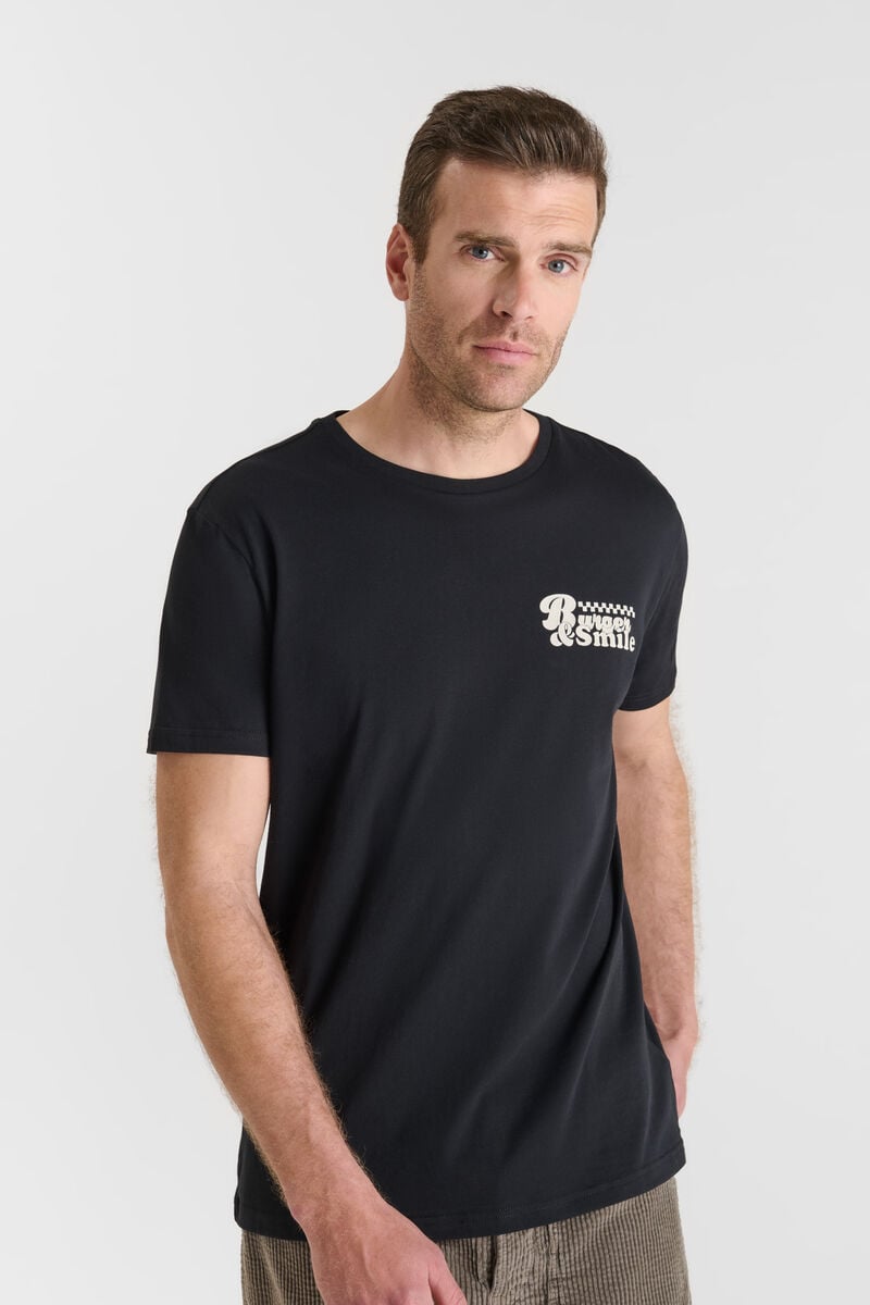 Tommy Badge T-shirt LE TEMPS DES CERISES Black