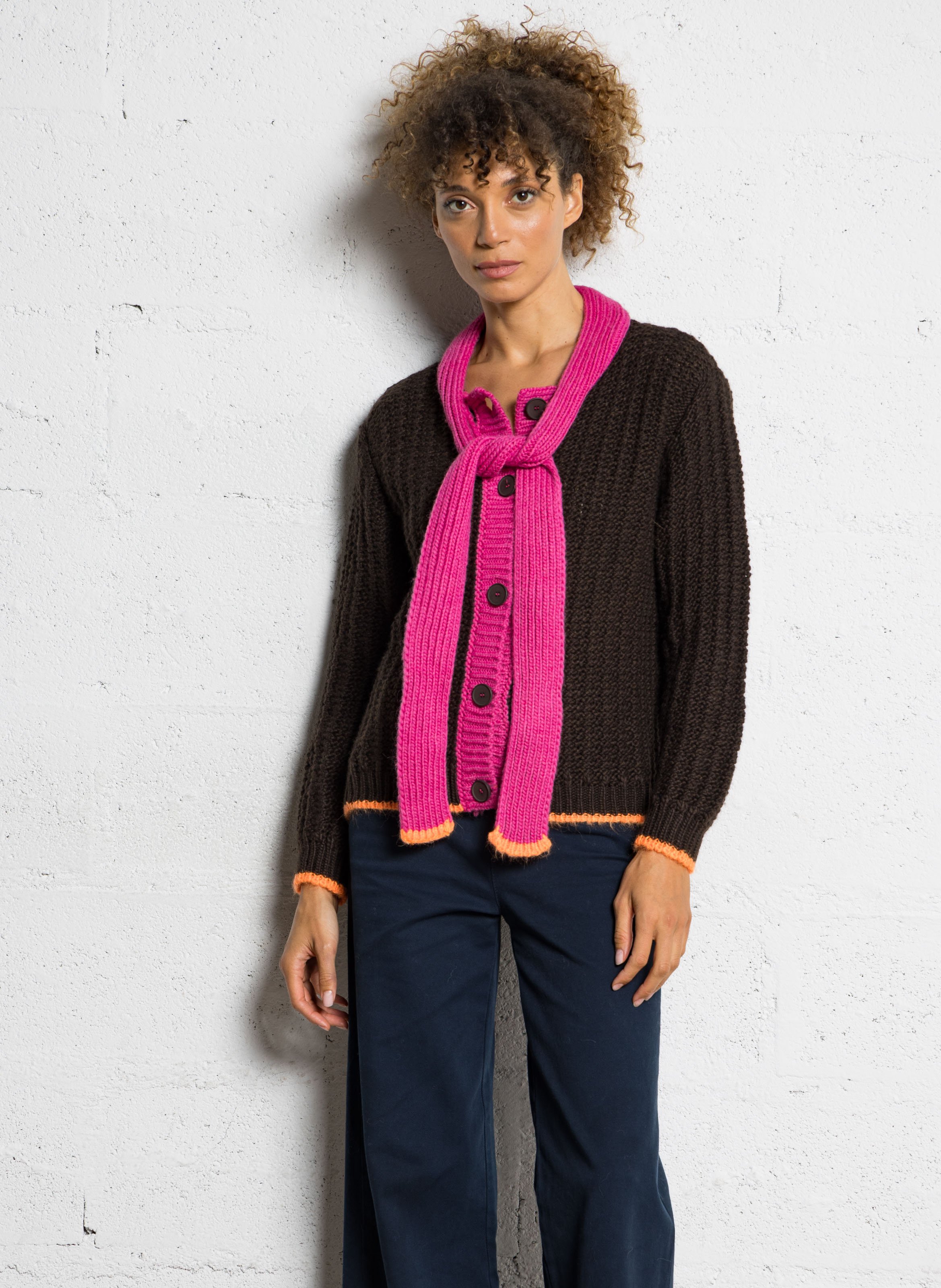 Gilet oversize col rond DR BLOOM Violet