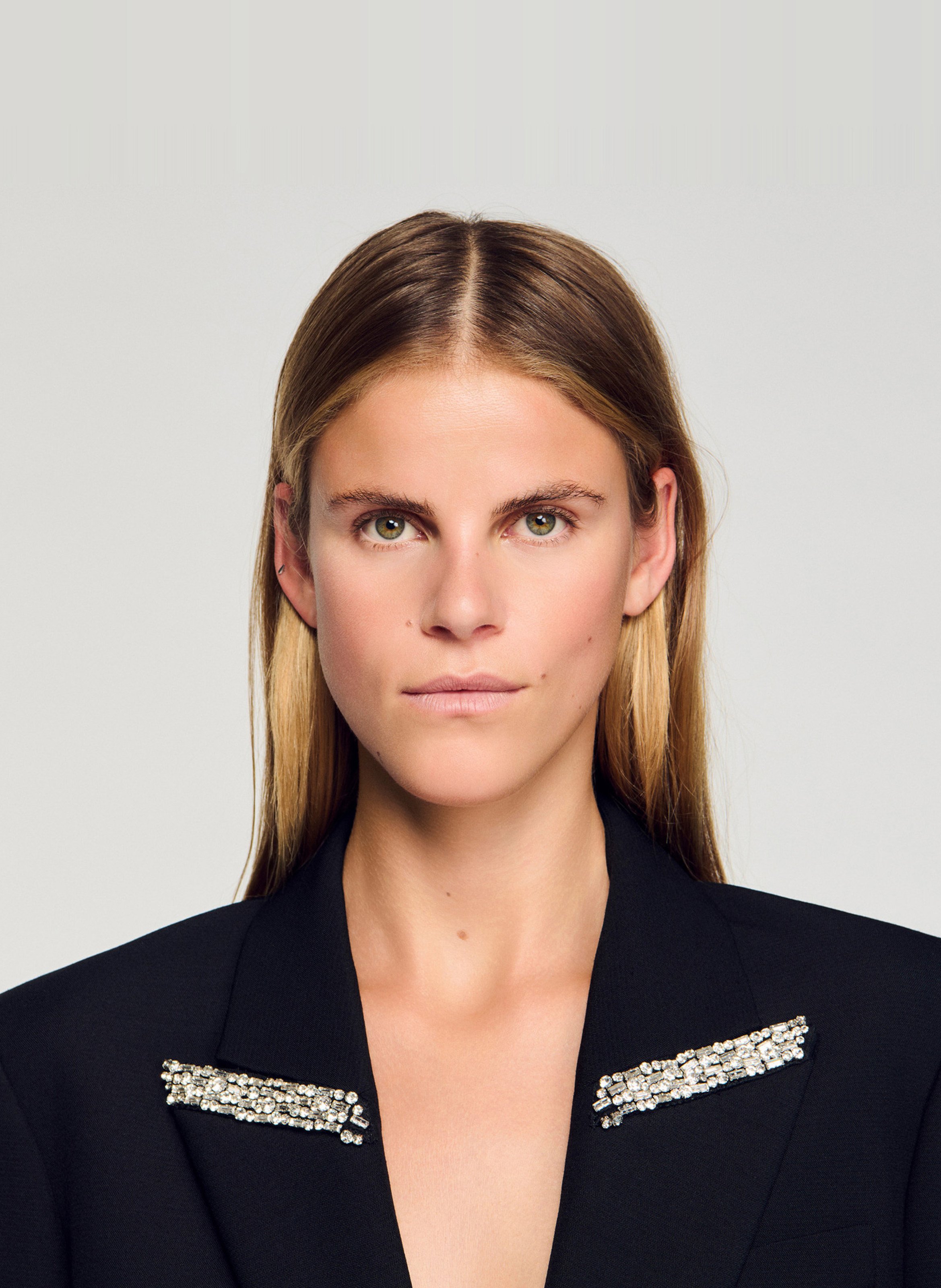 Veste de smoking droite  SANDRO Noir