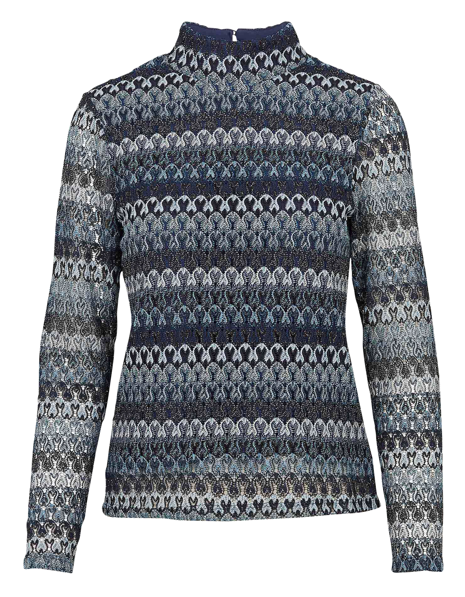 Straight crochet top LA FEE MARABOUTEE Blue