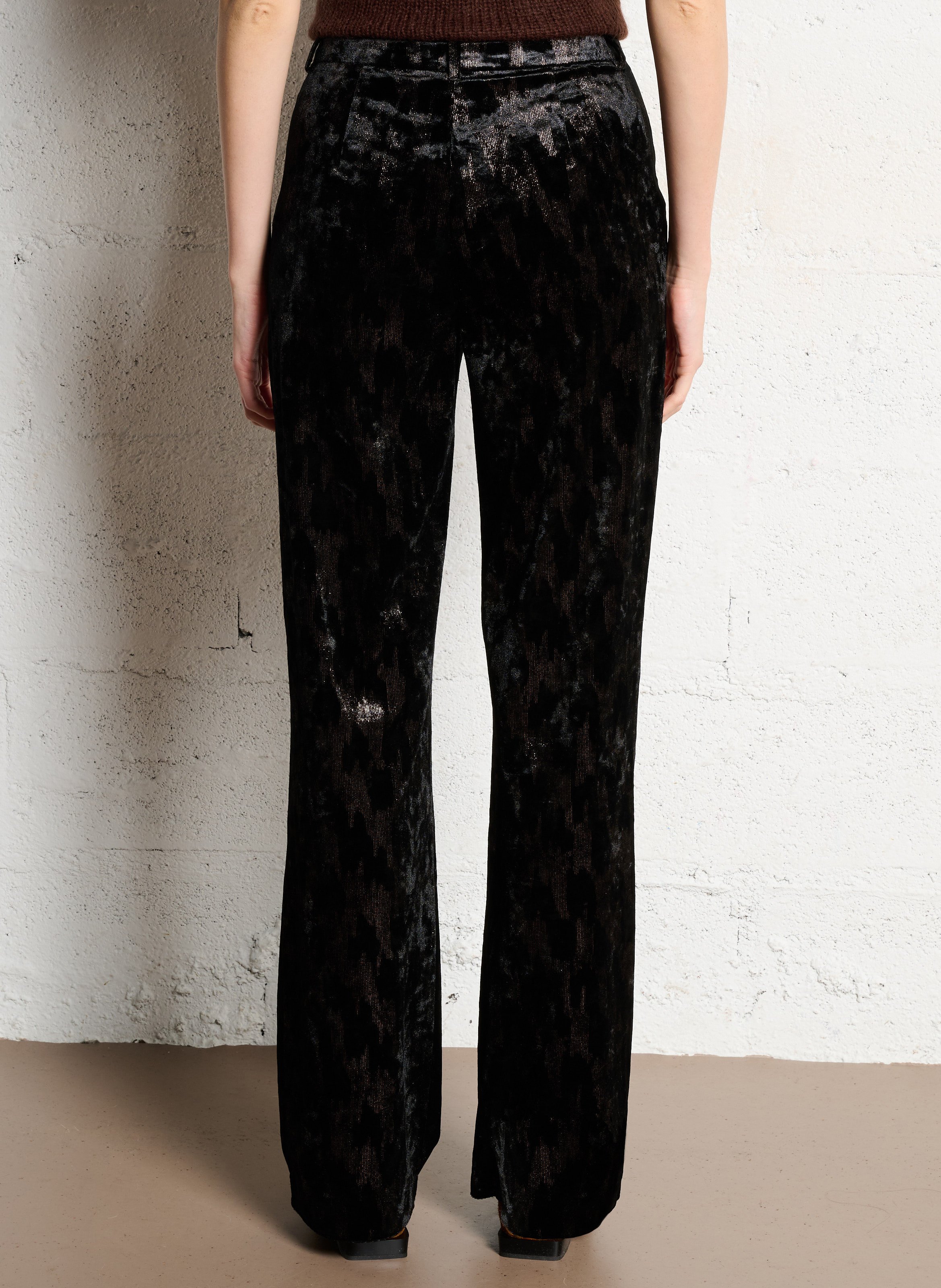 Pantalon droit aspect velours I CODE Noir