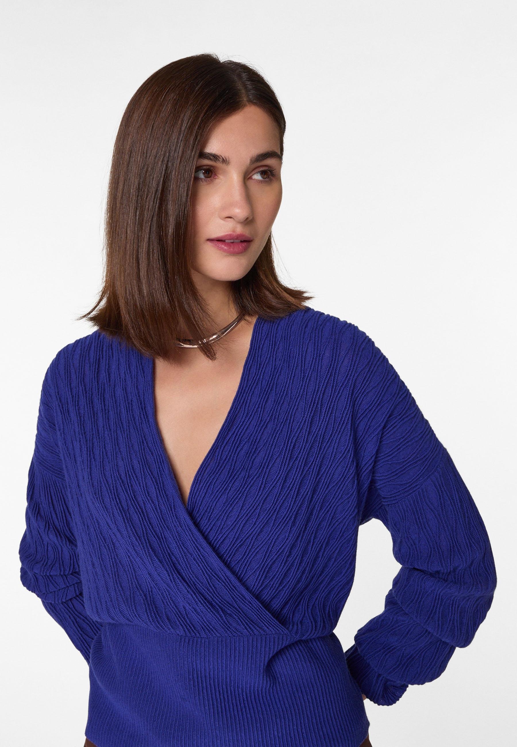 Merino wool wrap top RODIER Blue
