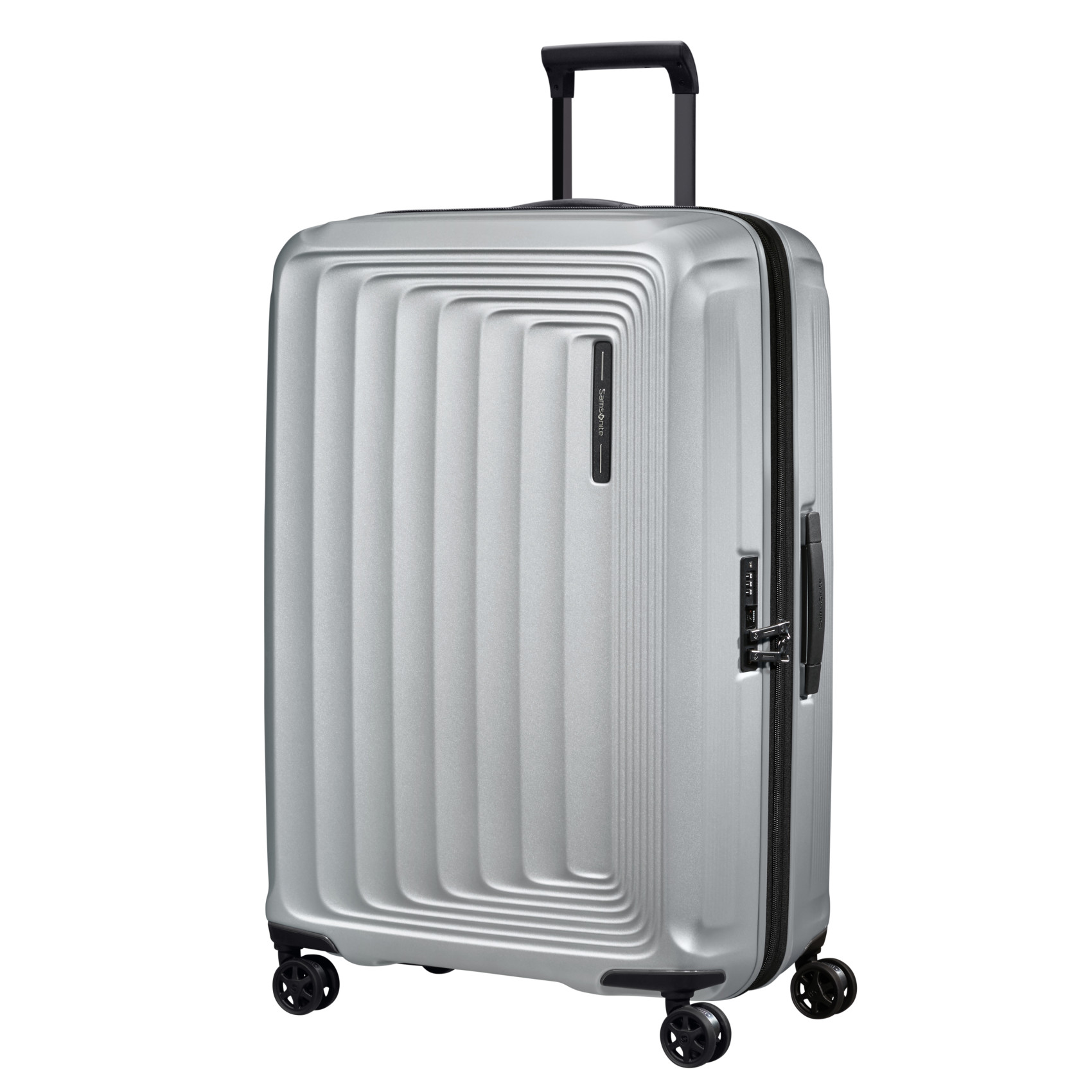 Nuon 4-wheel large suitcase  Matt silver