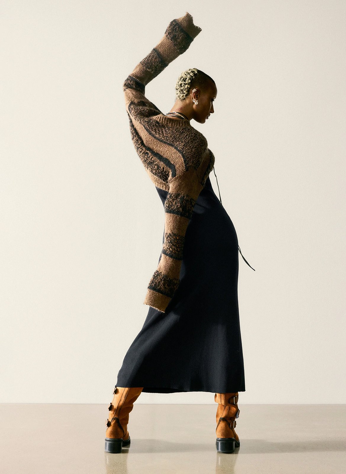 2-in-1 Strickkleid DESIGUAL Schwarz