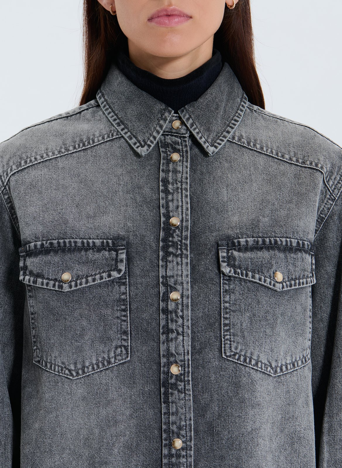 Capri plain oversized shirt ZAPA Black