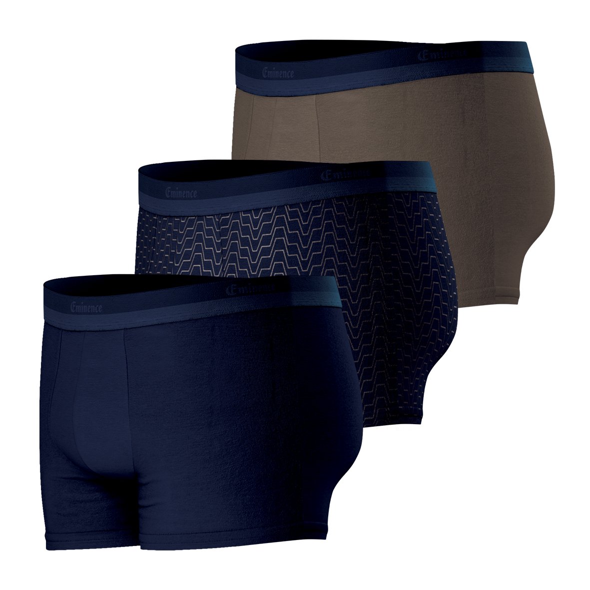 Boxer shorts, pack of 3, business Brown