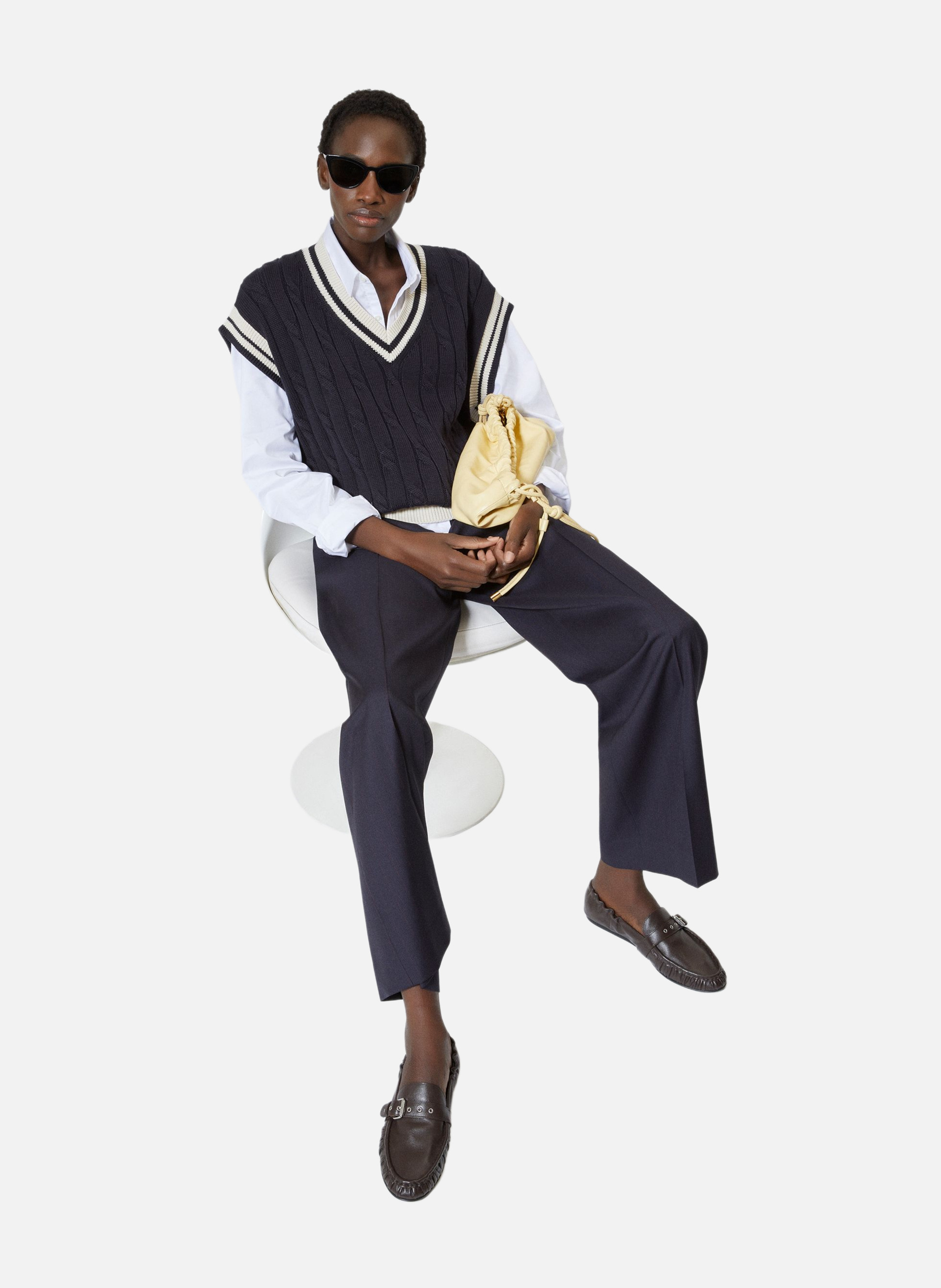 Pull sans manches en coton THE KOOPLES Bleu