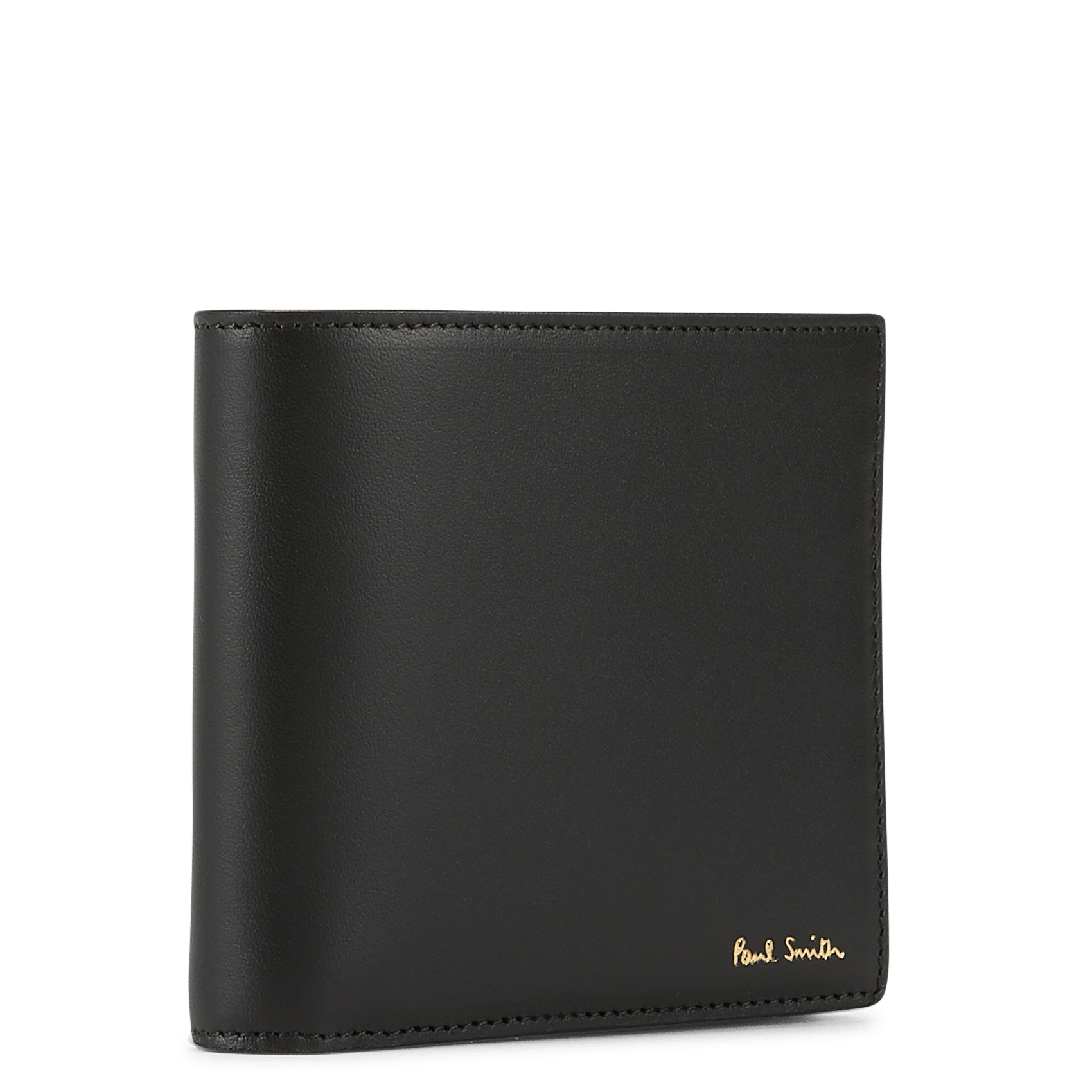 Brieftasche einfarbig mit gestreiftem Innenfutter aus Leder. PAUL SMITH Schwarz