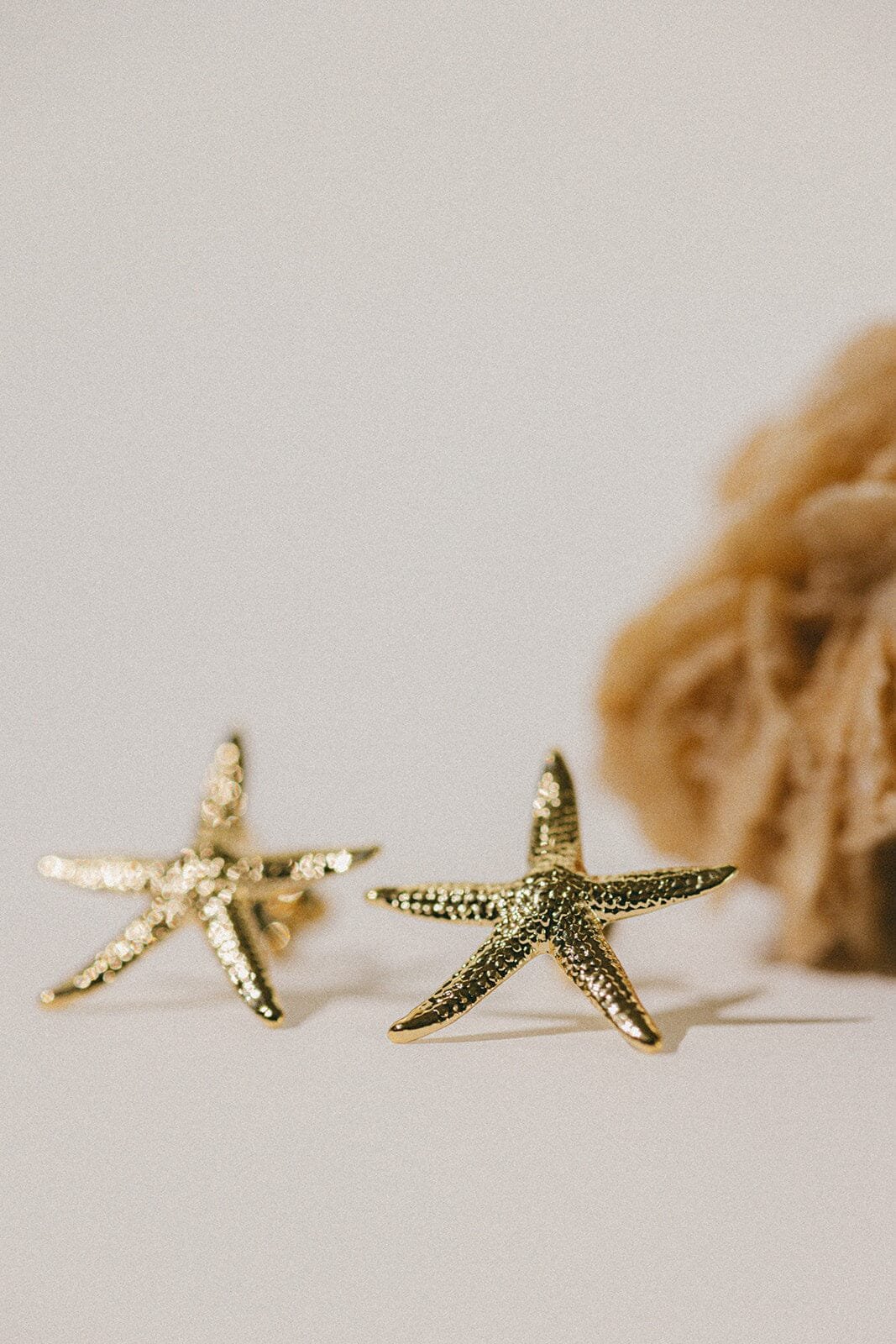 Star stud earrings gold-plated MONSIEUR SIMONE Golden