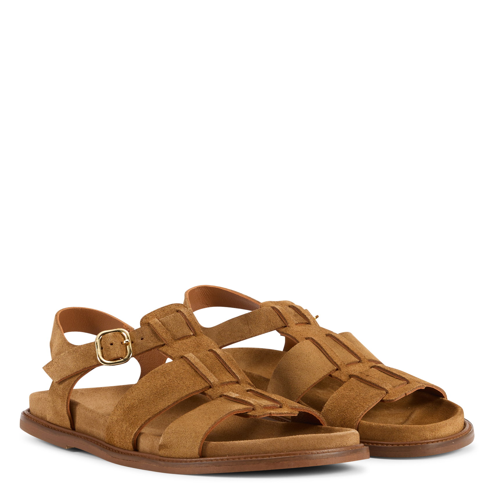Flat soft leather sandals MAISON TOUFET Brown
