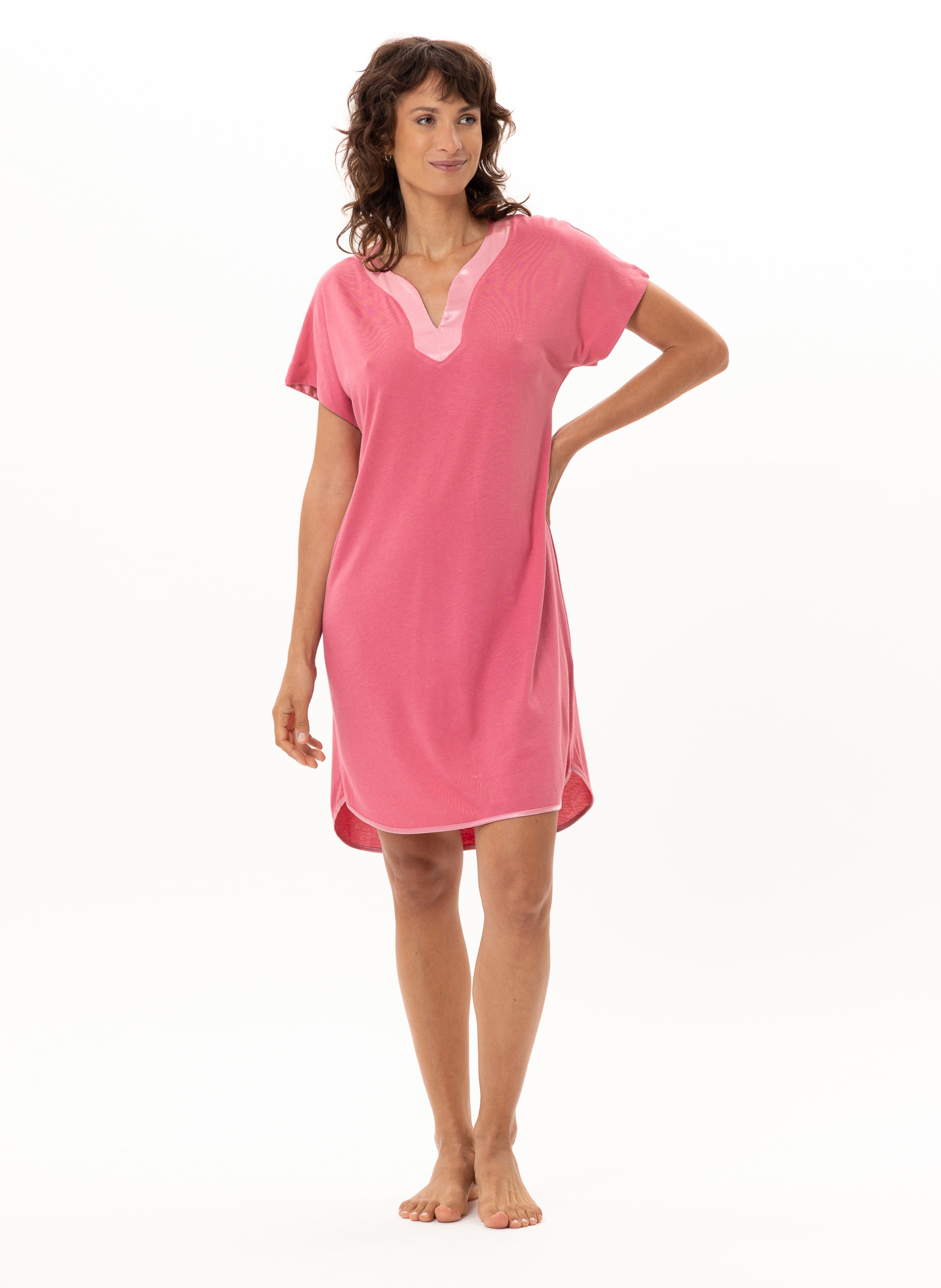 Chemise de nuit en coton modal LE CHAT Rose