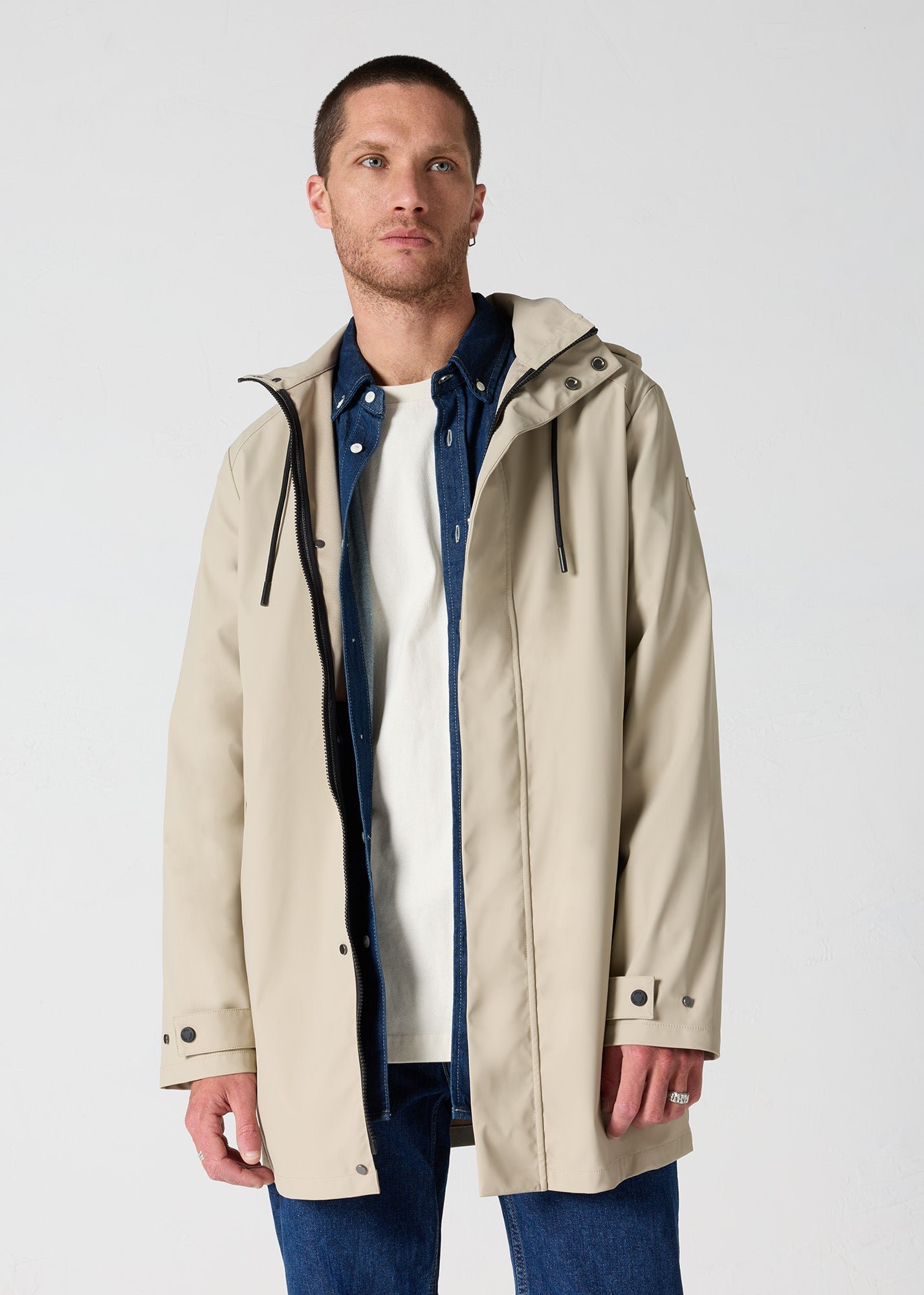 Unisex mid-length raincoat Denis JOTT Beige