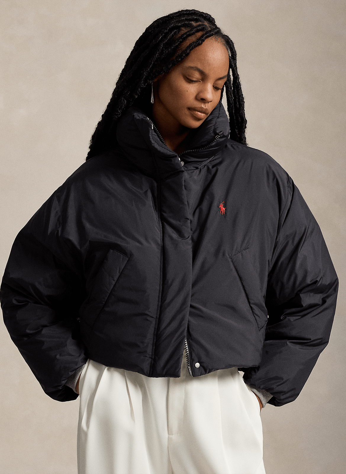 Doudoune courte col montant POLO RALPH LAUREN Noir