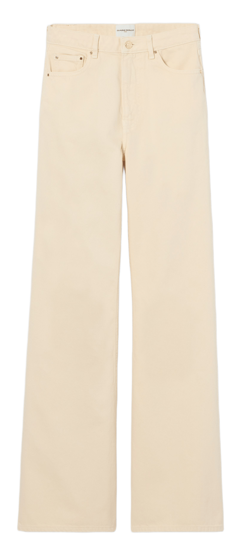 Jean droit taille haute uni  CLAUDIE PIERLOT Beige