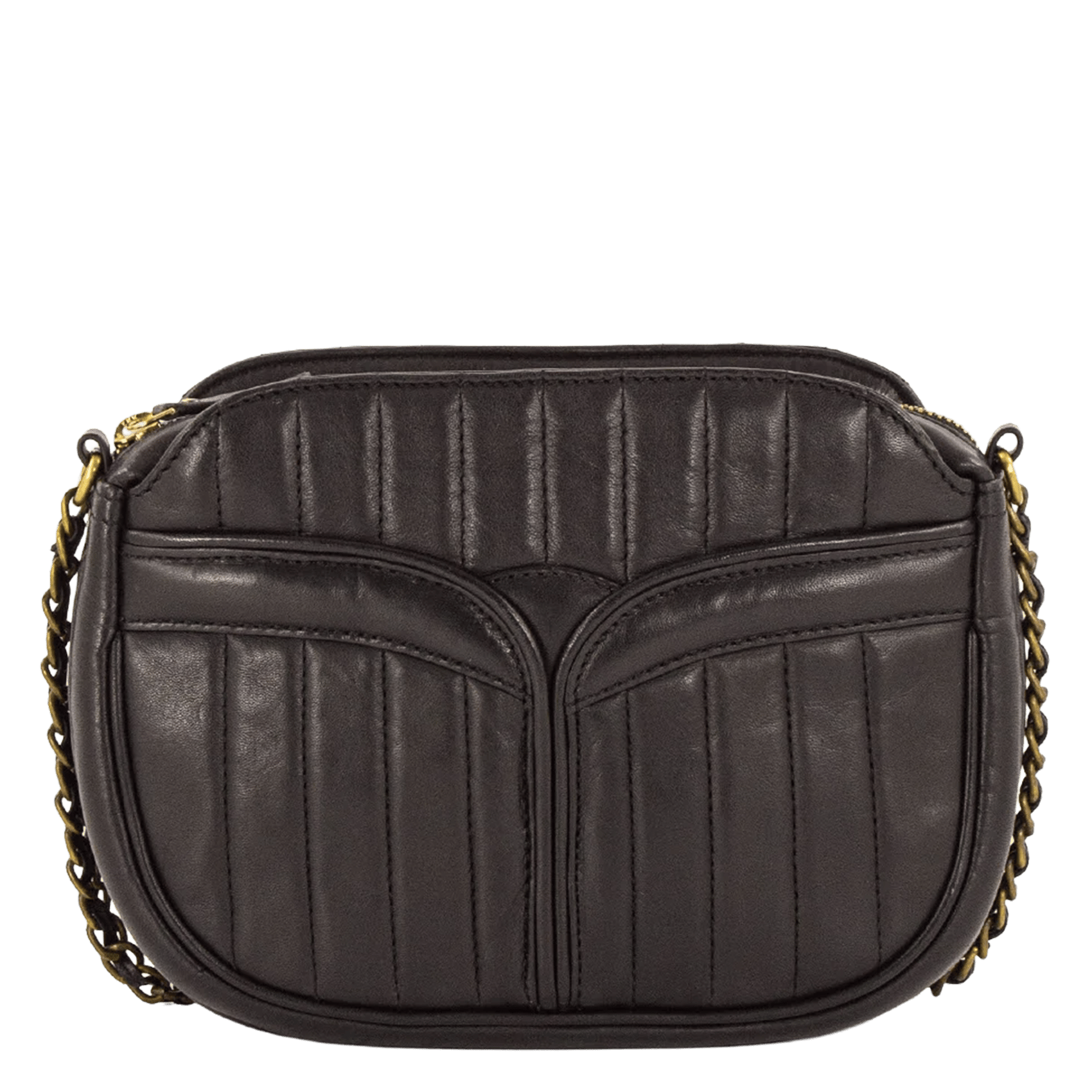Sac bandoulière en cuir agneau SESSUN Noir