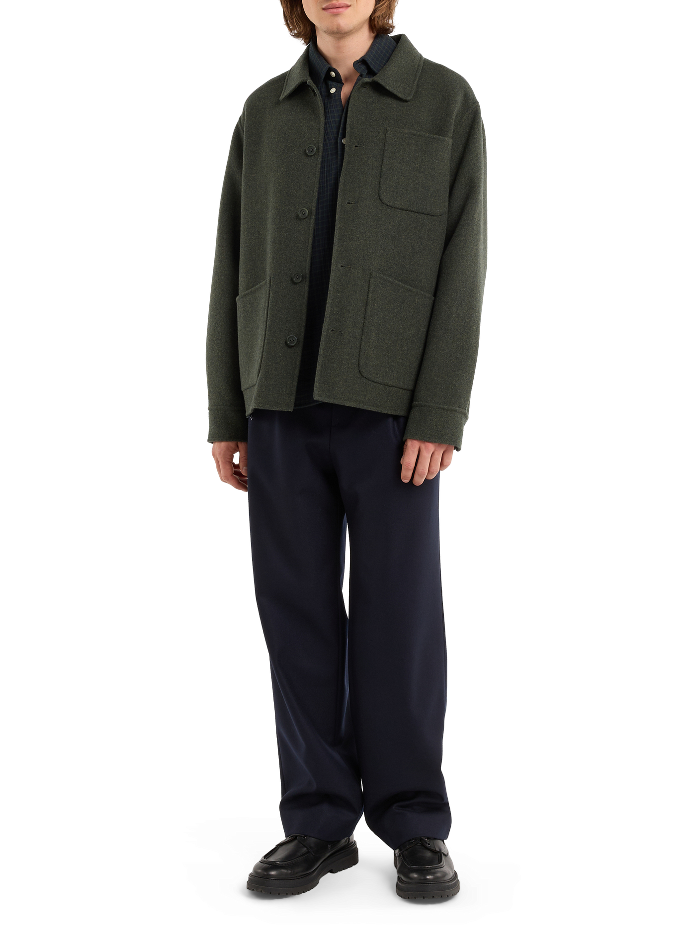 Wide wool goose pants SAISON 1865 Blue