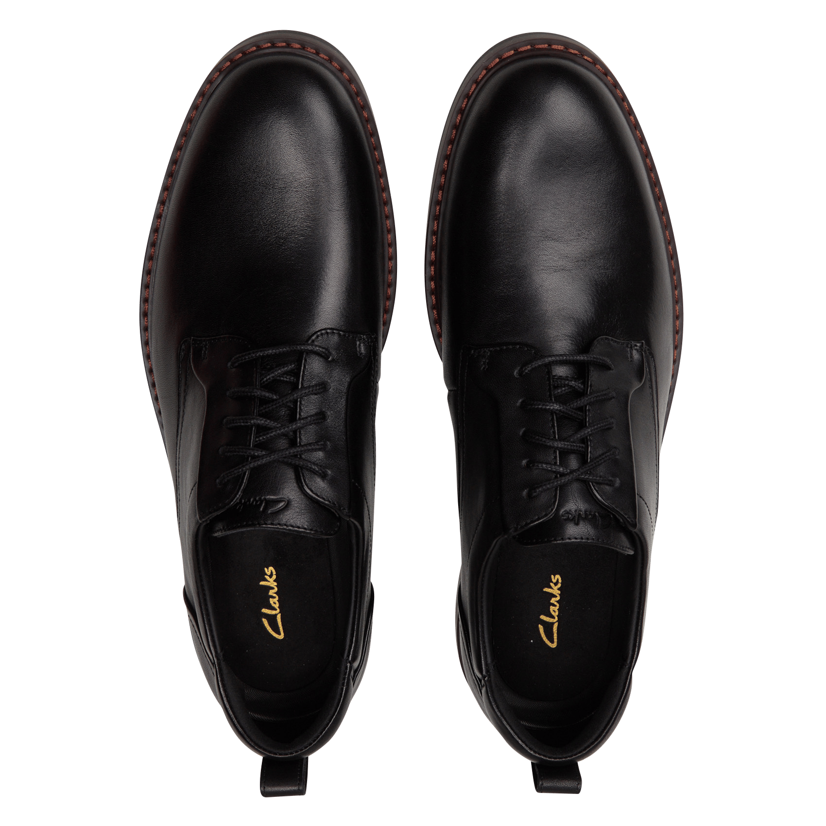Leder-Derbys zum Schnüren CLARKS Schwarz