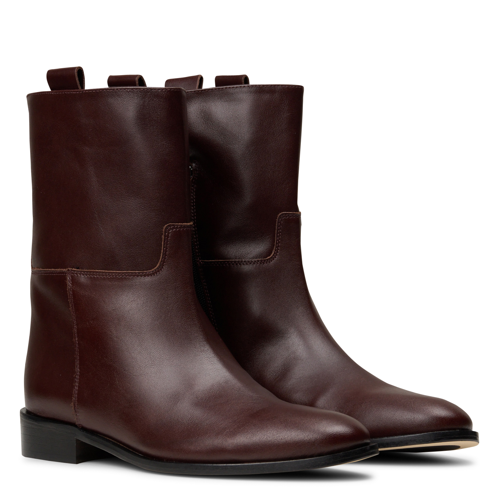 Bottines en cuir ODARE Marron