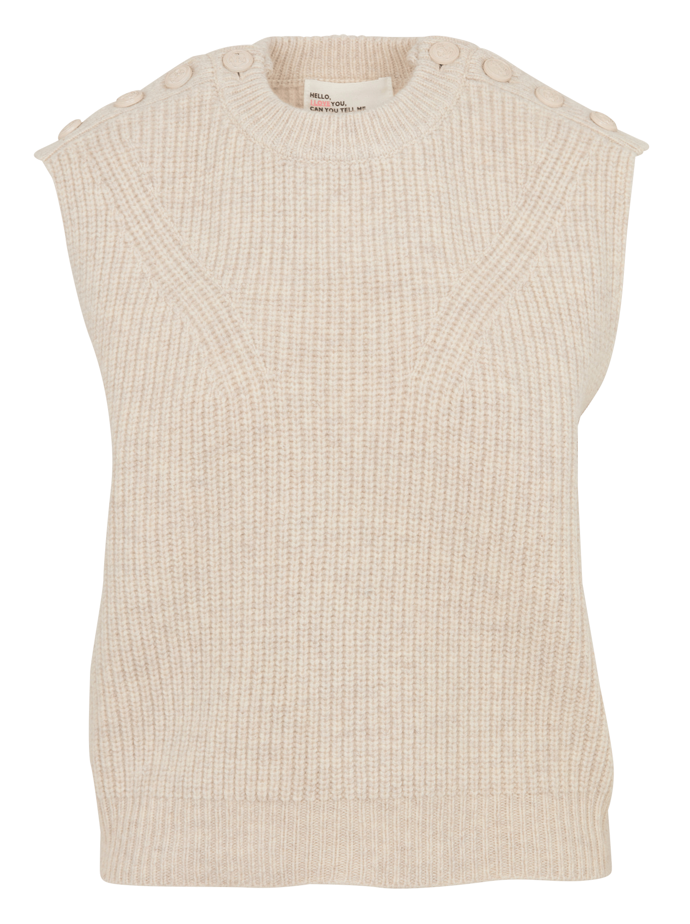 Ärmellose Merinowollweste LEON & HARPER Beige