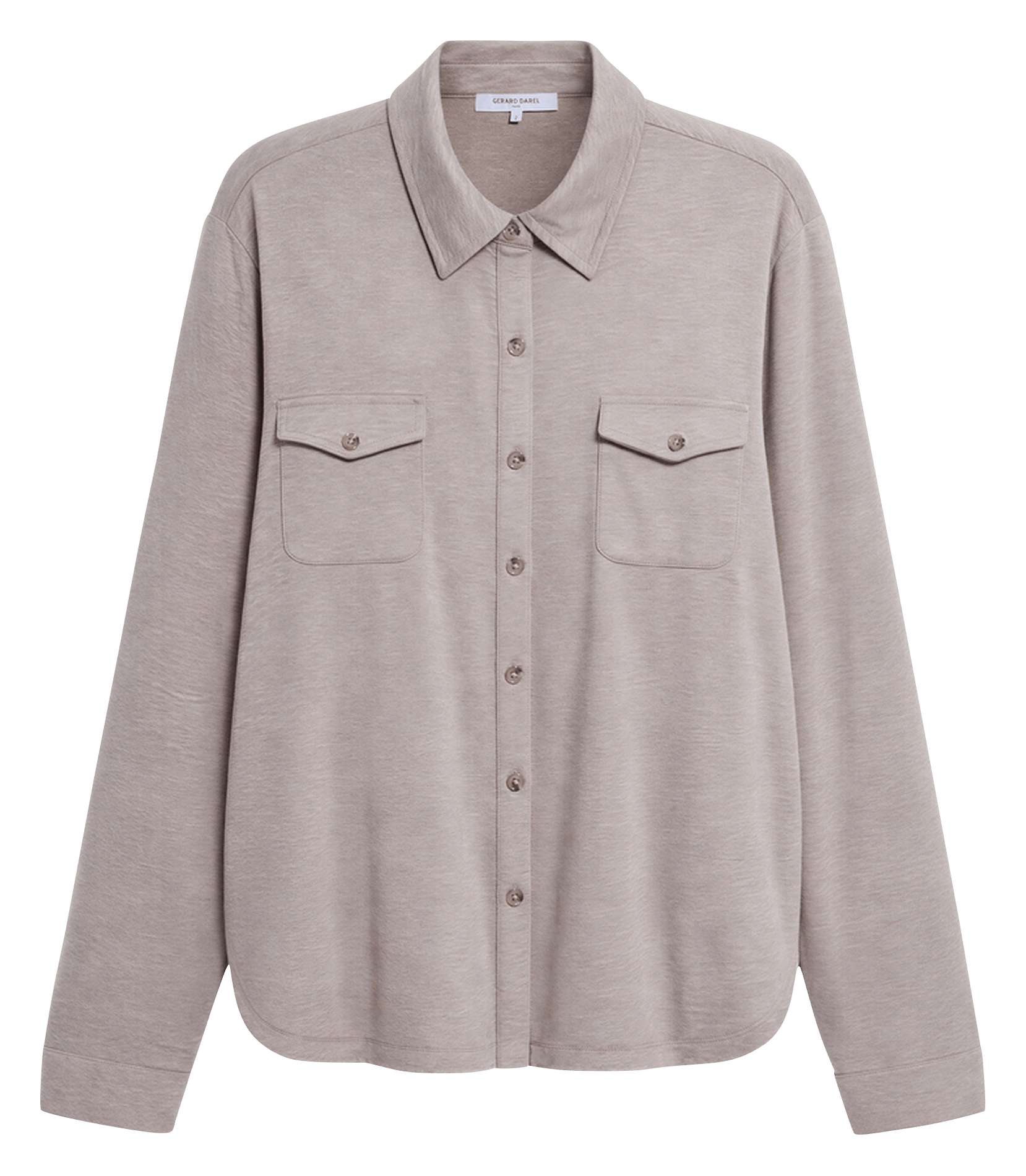 Gerade geschnittenes Hemd mit klassischem Kragen und Taschen GERARD DAREL Beige