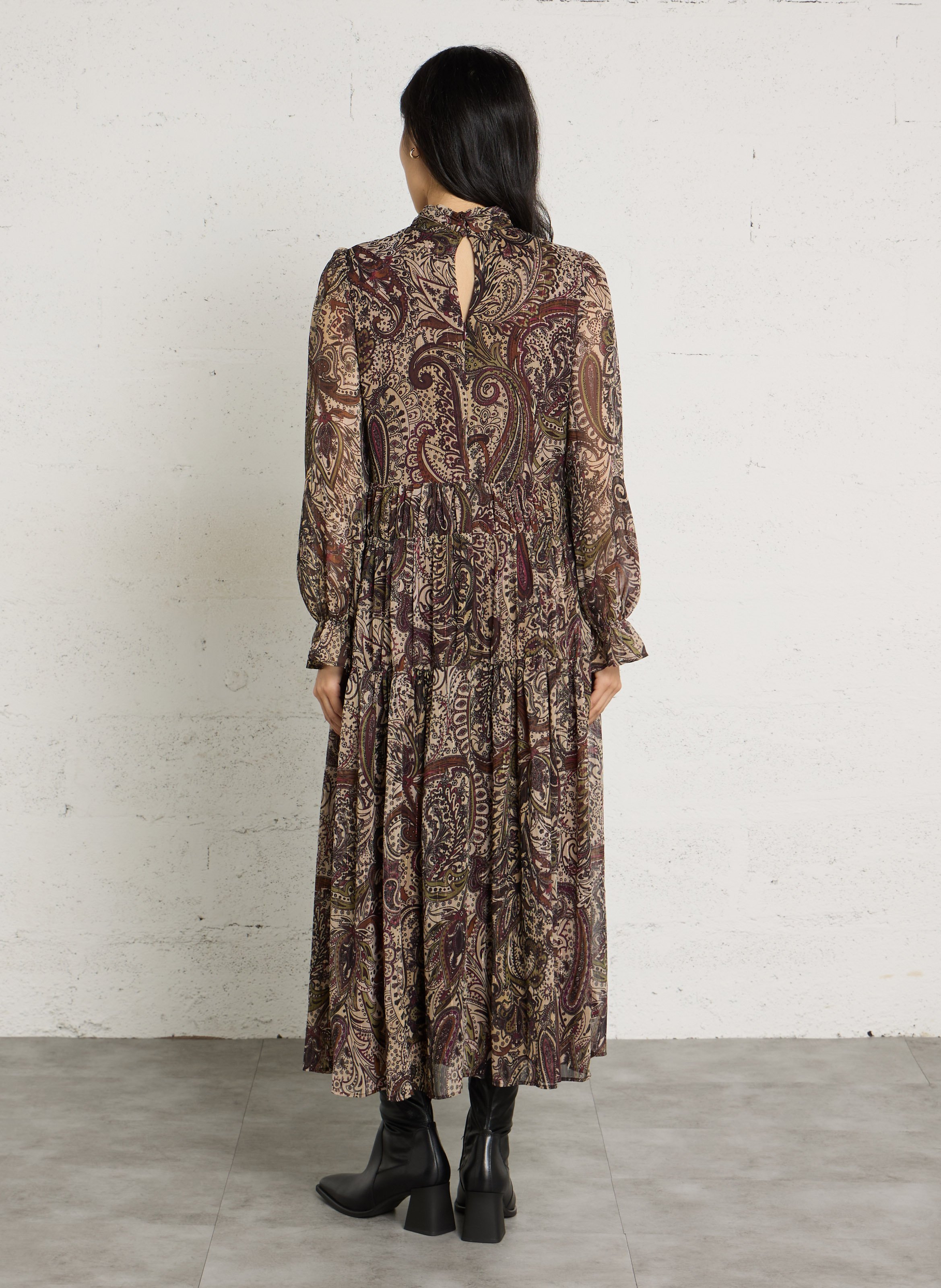 Langes, langes Kleid mit Print SUD EXPRESS Rot