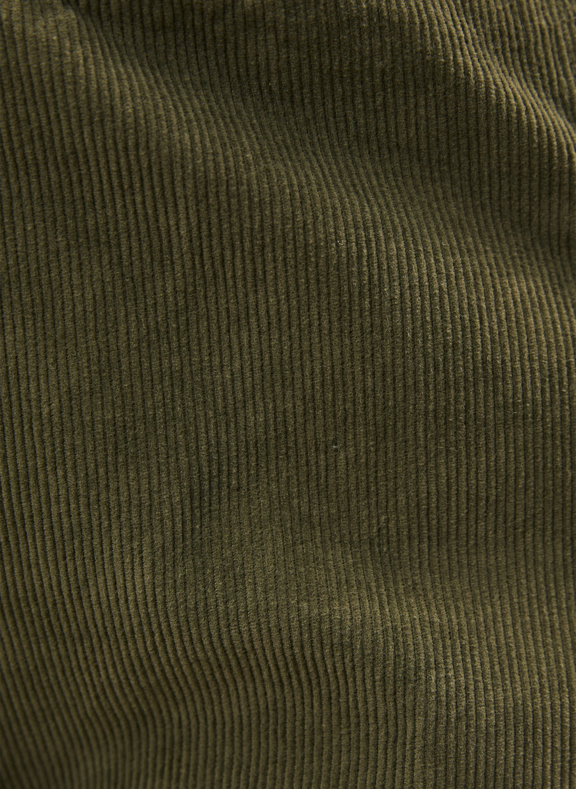 Pantalon 7/8ème côtelé en coton velours HUMILITY Vert