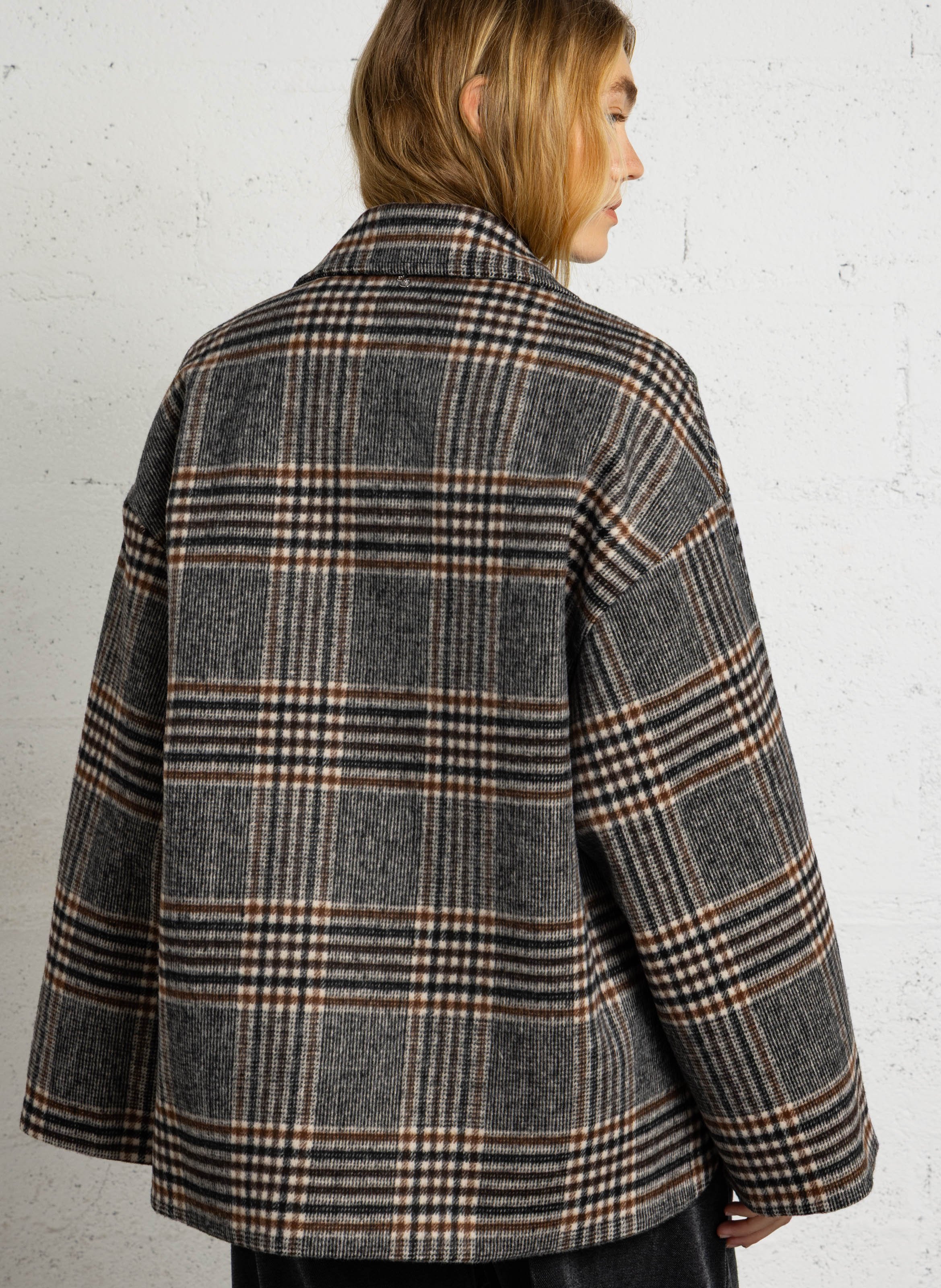 Manteau oversize boutonné PLEASE Noir