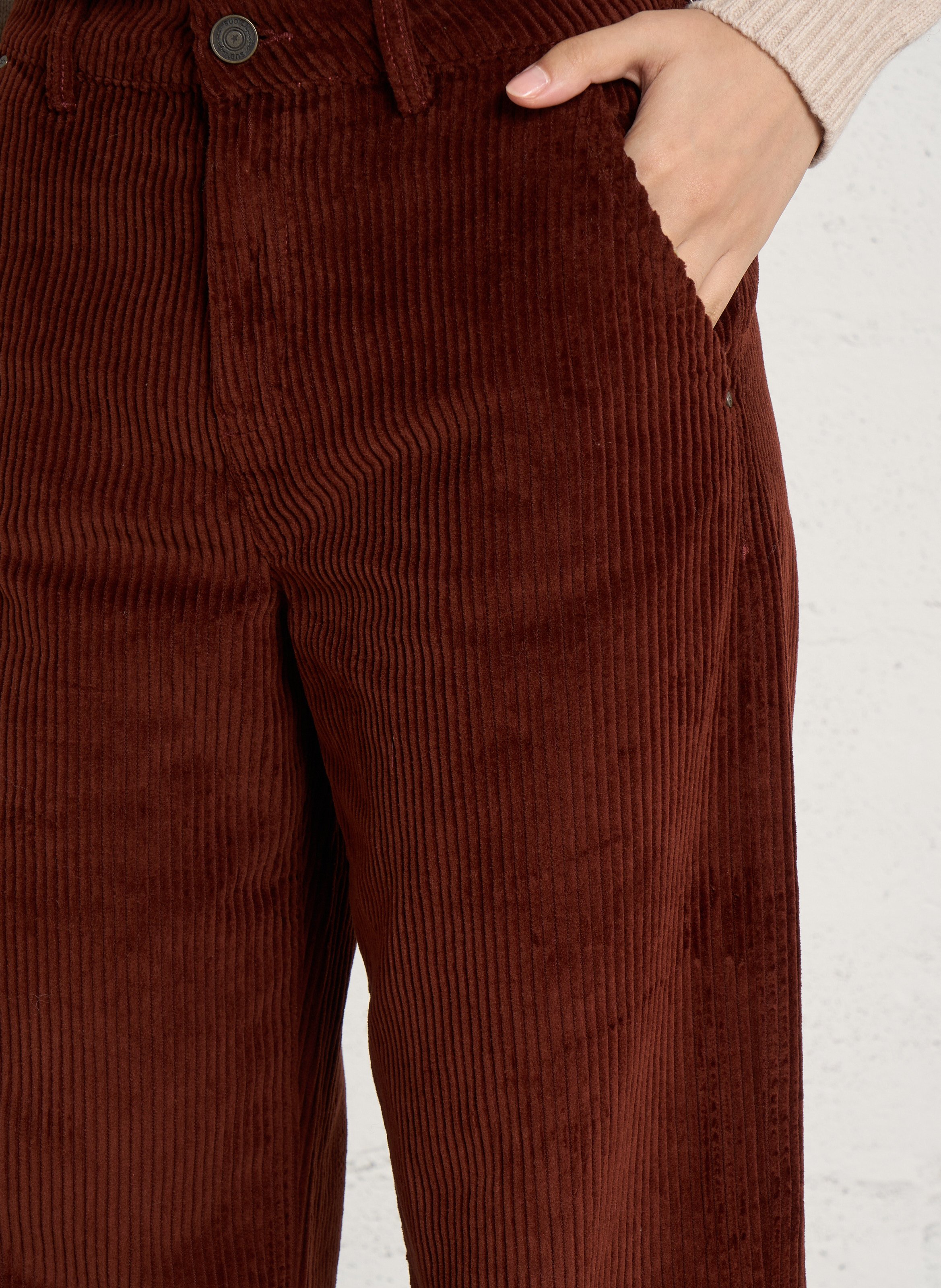 Weites Cordhose aus Baumwolle SUD EXPRESS Braun