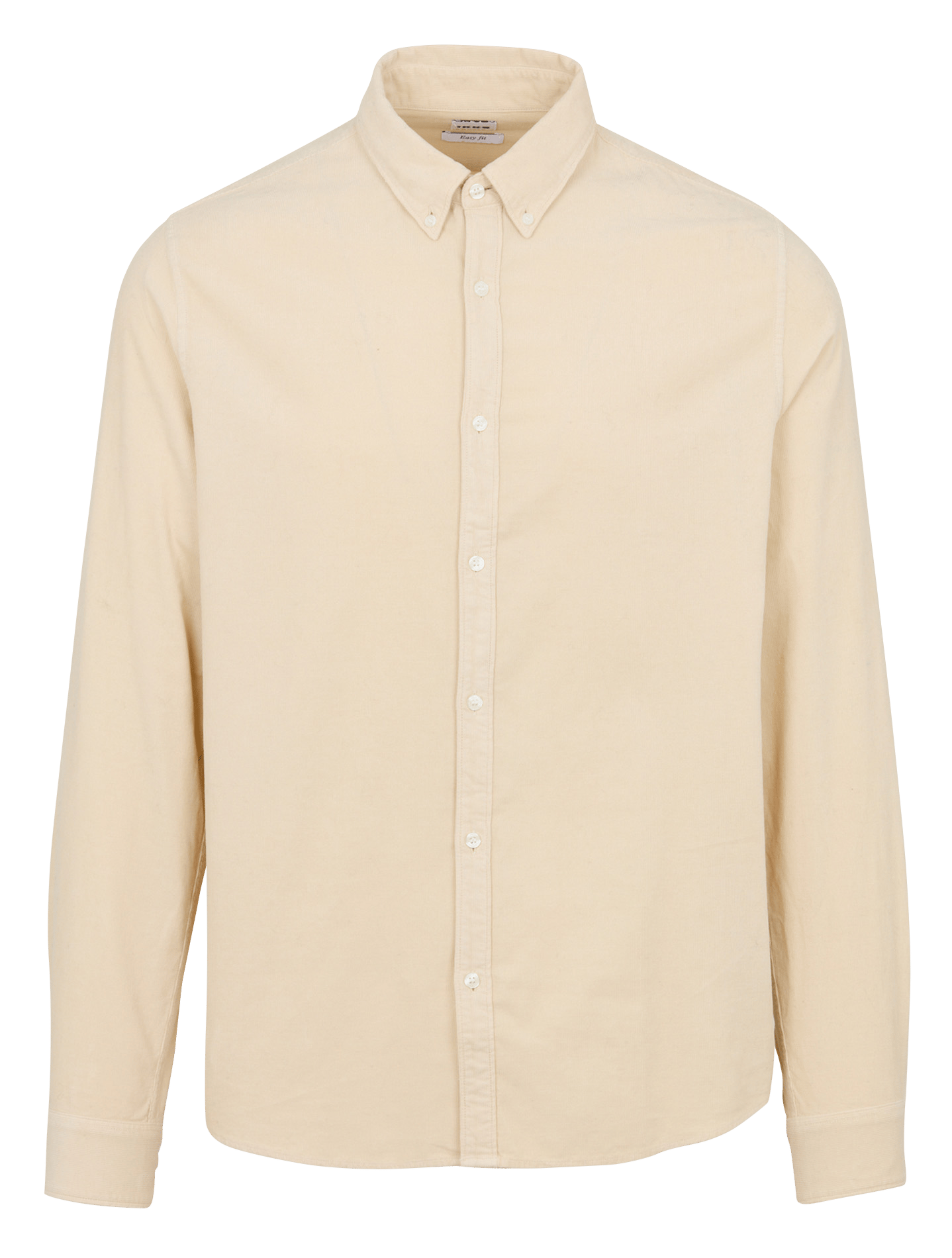 Chemise droite en coton côtelé IKKS Beige