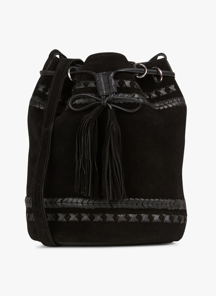 Suede Bucket Bag Black Object Women Place des Tendances